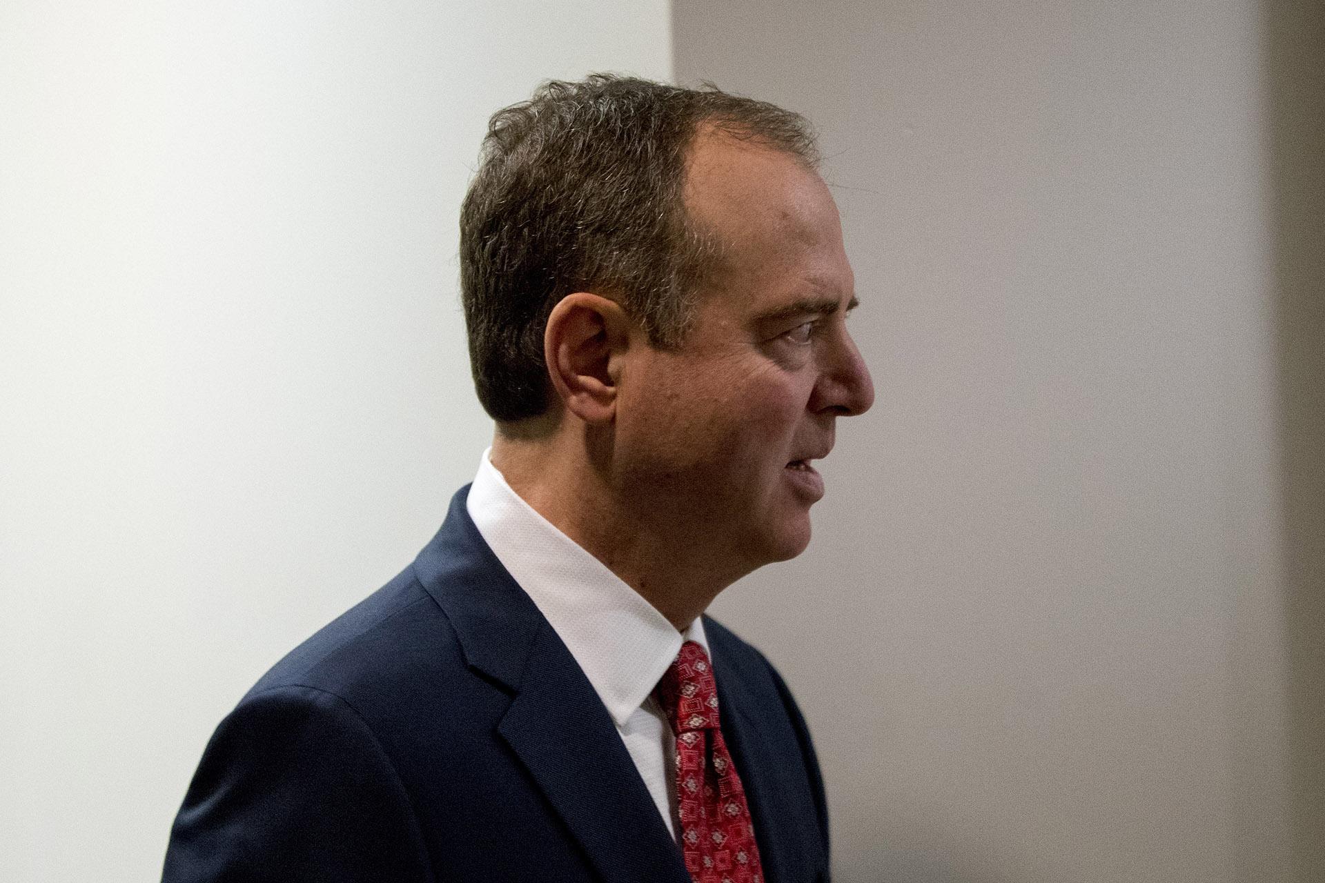 Rep. Adam Schiff, D-Calif., Chairman of the House Intelligence Committee, arrives at a closed door meeting on the ongoing House impeachment inquiry into President Donald Trump on Capitol Hill in Washington, Tuesday, Nov. 5, 2019. (AP Photo / Andrew Harnik)