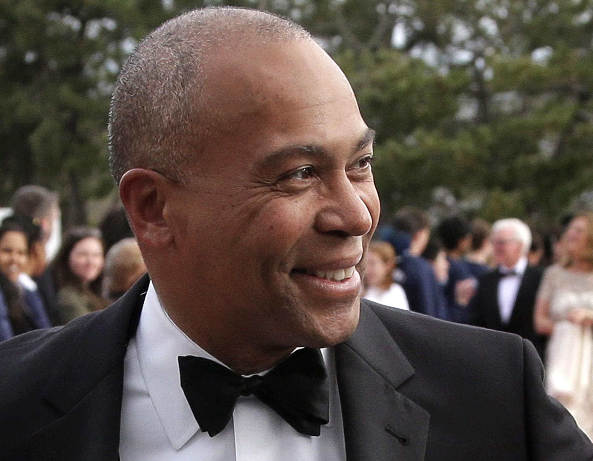 In this May 7, 2017 file photo, former Massachusetts Gov. Deval Patrick arrives at the John F. Kennedy Presidential Library and Museum in Boston for the 2017 Profile in Courage award ceremony.  (AP Photo / Steven Senne, File)