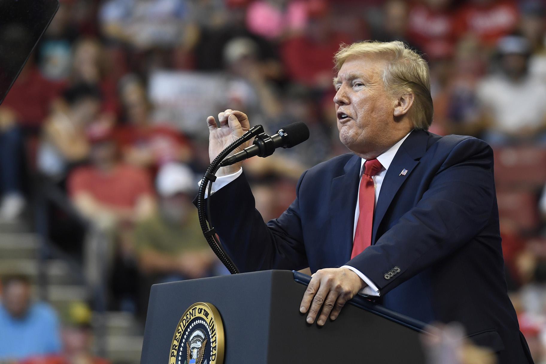 President Donald Trump speaks at a campaign rally in Sunrise, Fla., Tuesday, Nov. 26, 2019. (AP Photo / Susan Walsh)