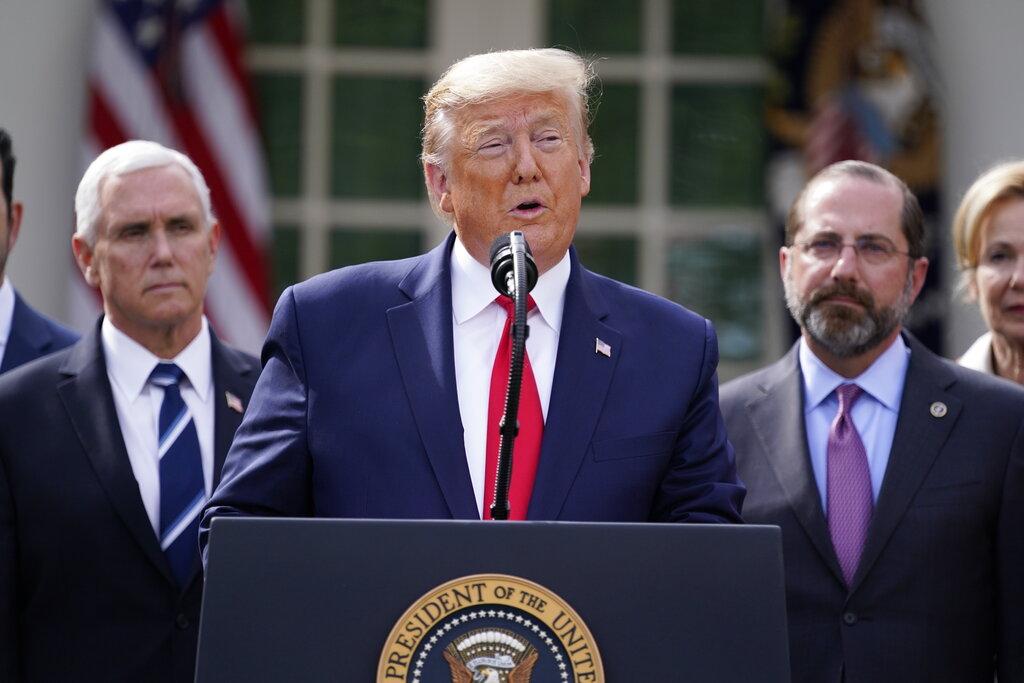 President Donald Trump speaks during a news conference about the coronavirus in the Rose Garden of the White House, Friday, March 13, 2020, in Washington. (AP Photo / Evan Vucci)