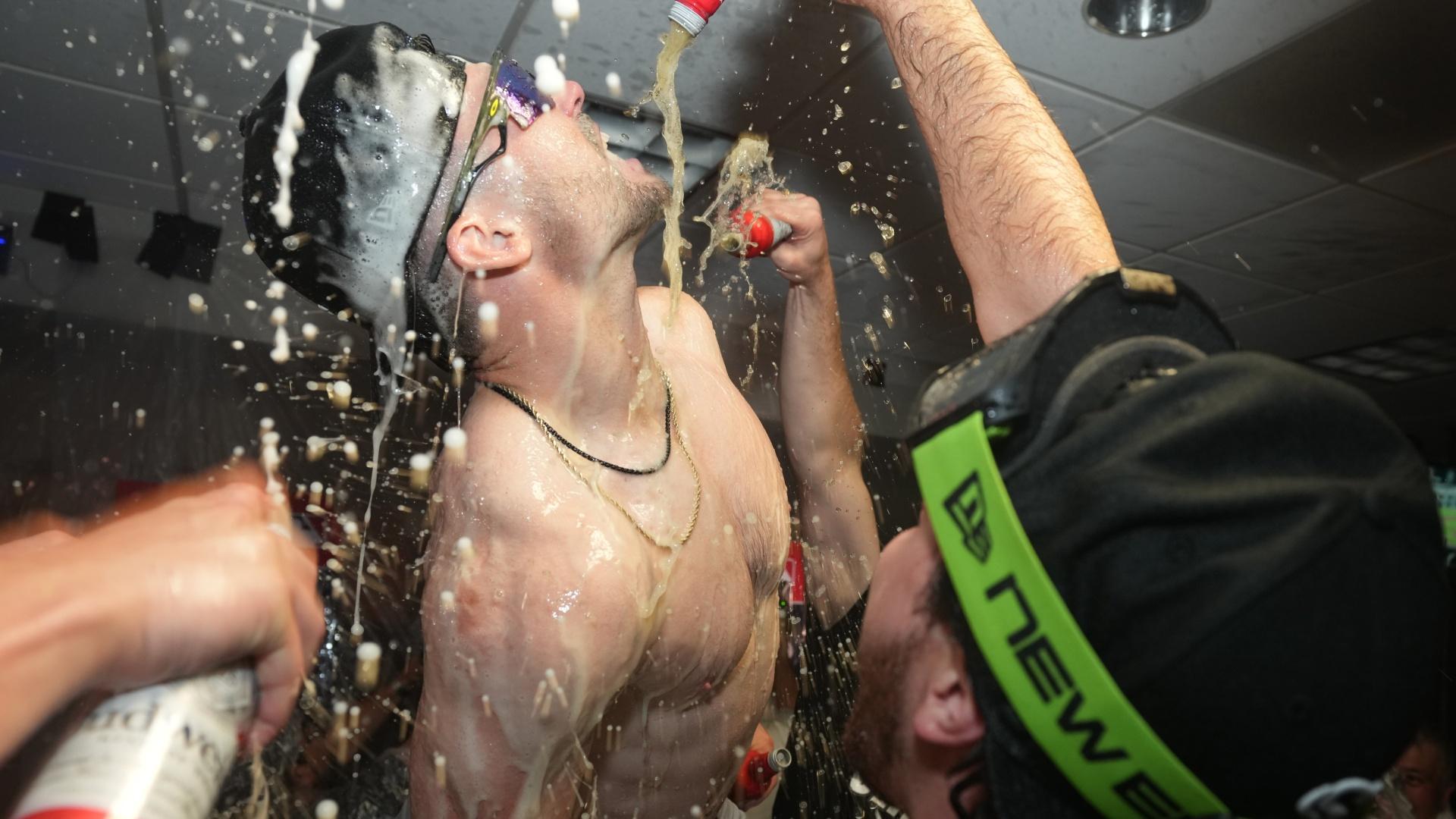 Chicago White Sox's Brenton Doyle celebrates after winning baseball's American League Wild Card Series against the Houston Astros, Wednesday, Sept. 30, 2026, in Houston. (AP Photo / Karen Warren)