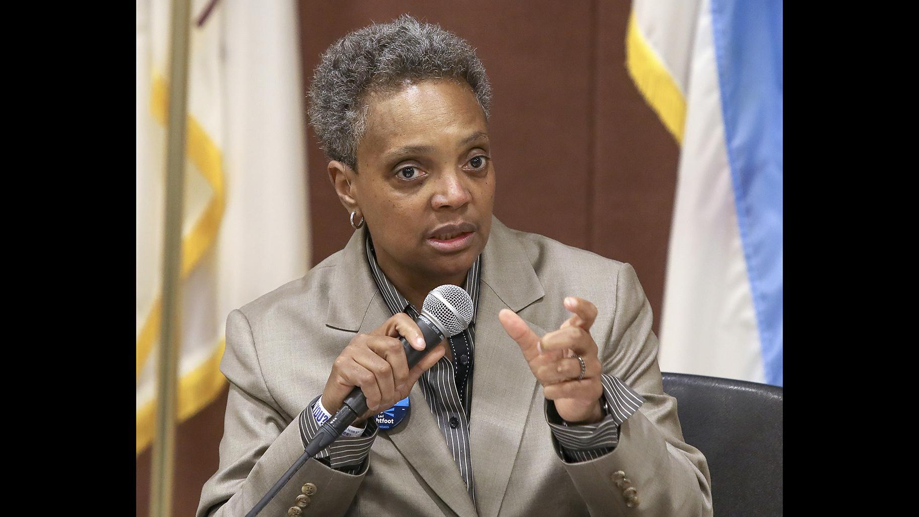 Chicago mayoral candidate Lori Lightfoot participates in a candidate forum sponsored by One Chicago For All Alliance at Daley College in Chicago on March 24, 2019. (AP Photo / Teresa Crawford)