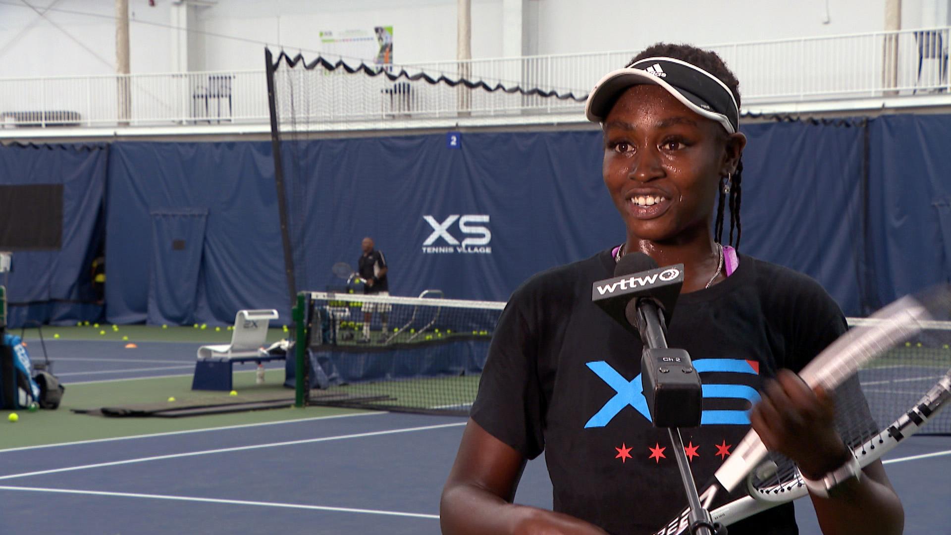 Tennis coach Adesuwa Osabuohien. (WTTW News)