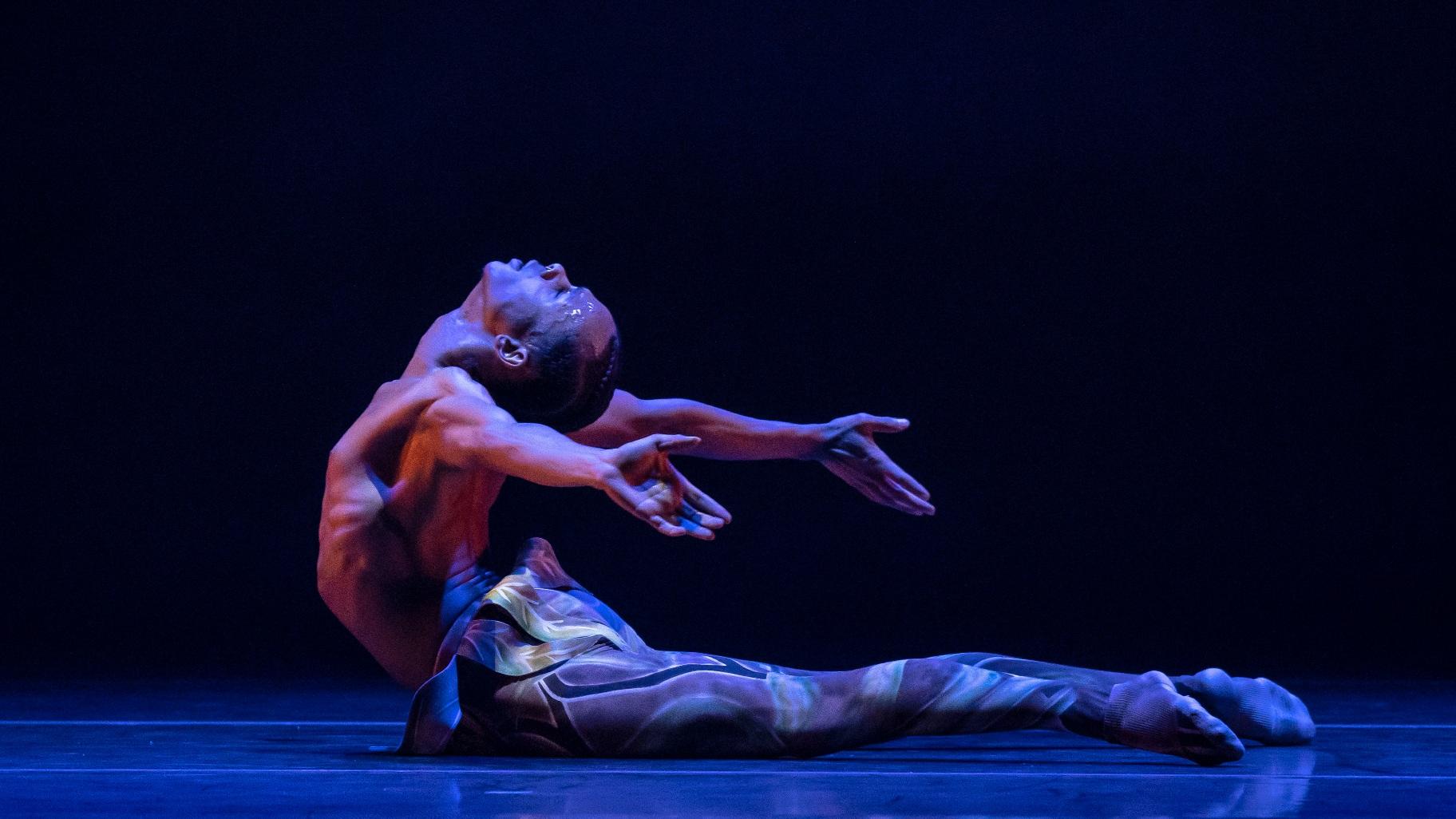 Ahmad Hill dances in “Aisatnaf” from Deeply Rooted Dance Theater. (Credit: Todd Rosenberg)