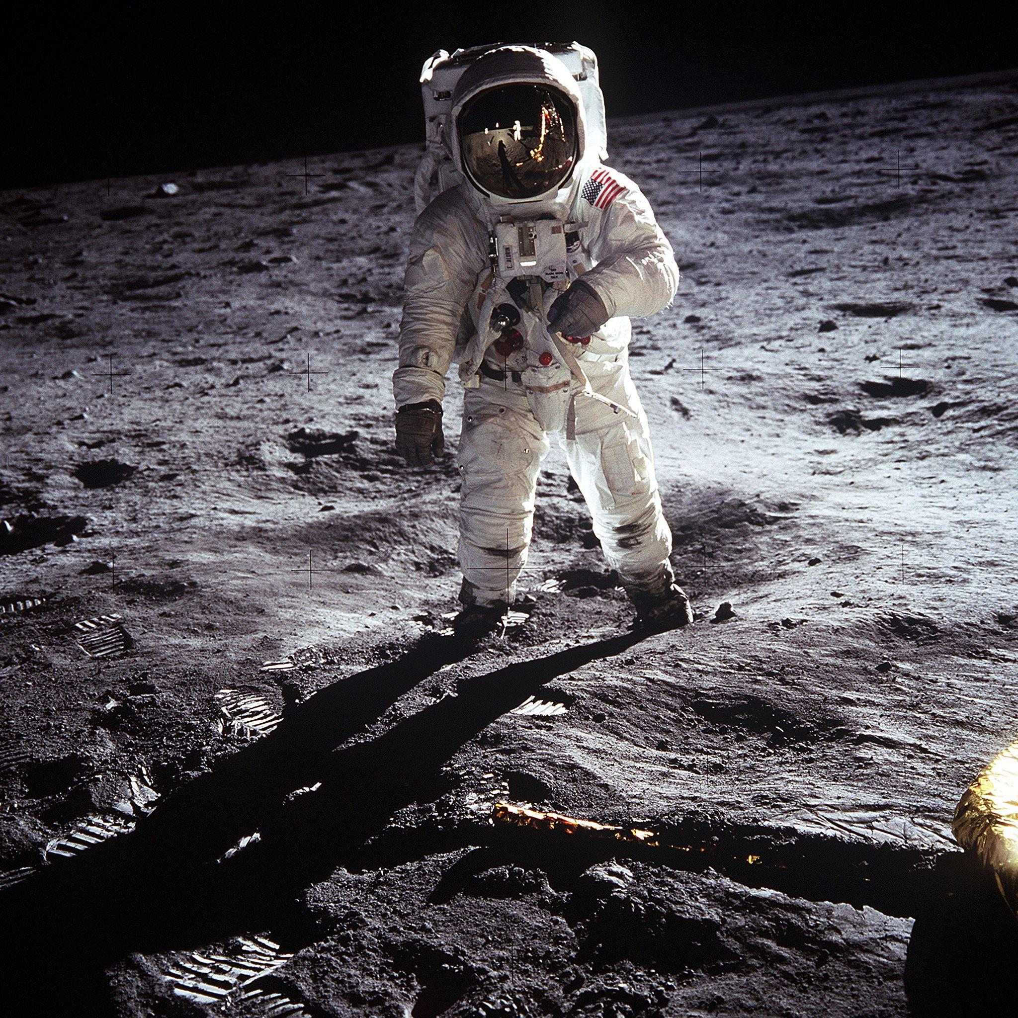 Buzz Aldrin walks on the moon on July 20, 1969. (NASA)