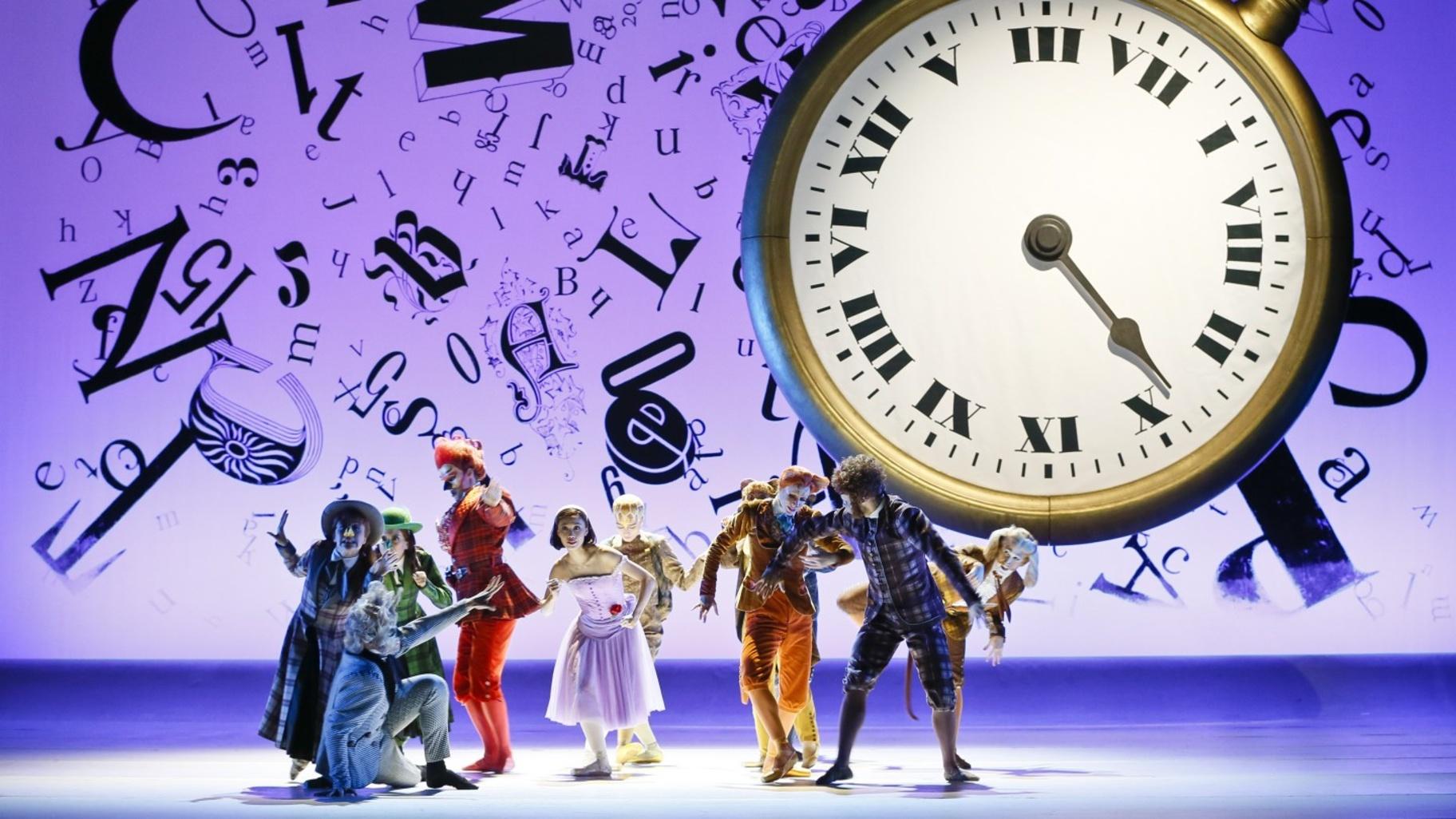 The cast of “Alice’s Adventures in Wonderland” at the Joffrey Ballet. (Jeff Busby)