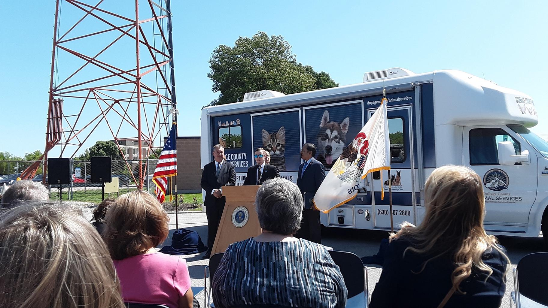 Animal welfare advocates joined U.S. Rep. Raja Krishnamoorthi on Thursday to announce new legislation aimed at strengthening enforcement of the Animal Welfare Act. (Jamie Leinss-Doyle / Facebook) 