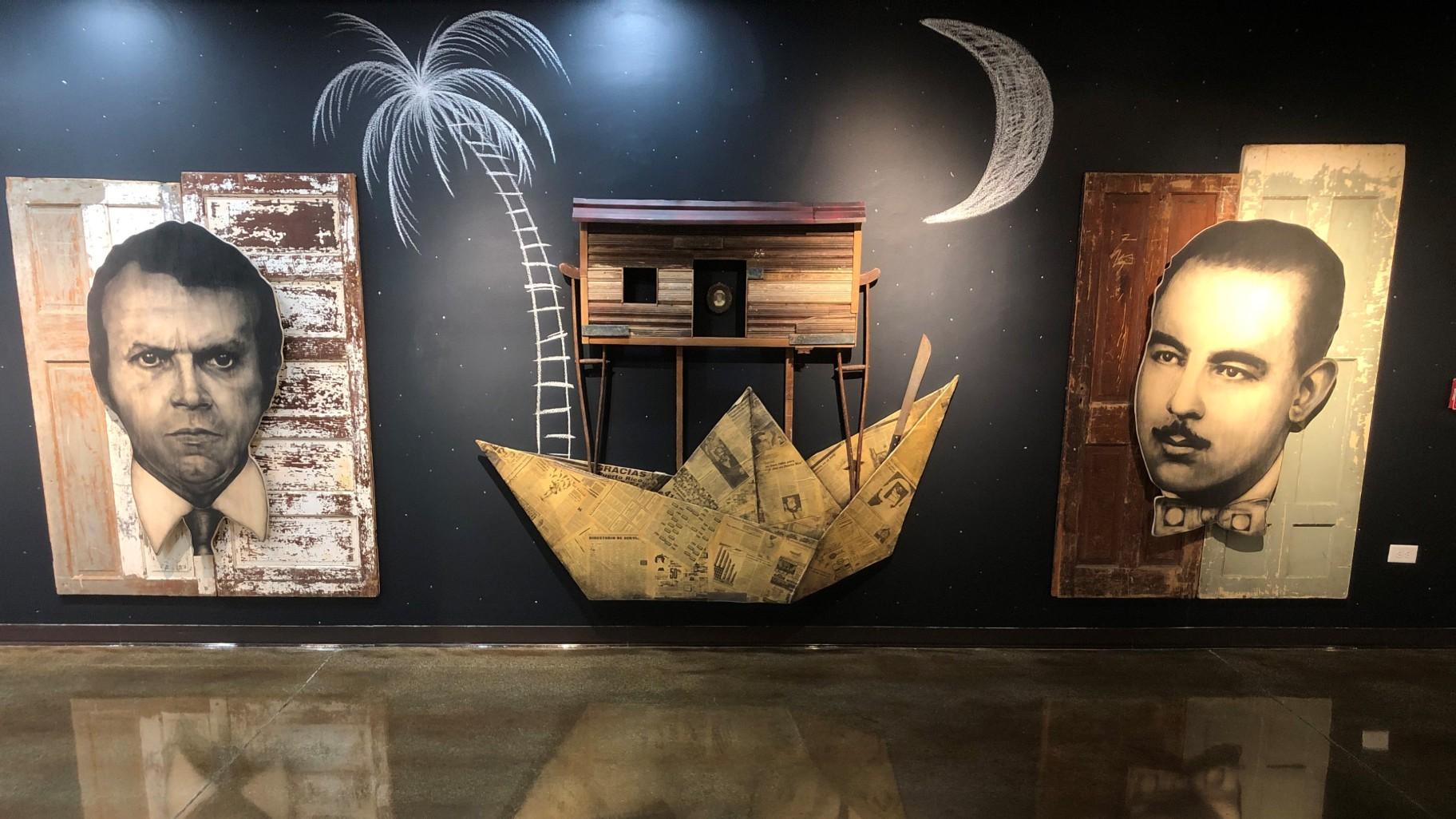 “Archivos Vivos,” an exhibition by artist Adrián Viajero Román, is on display at the National Museum of Puerto Rican Arts and Culture through Jan. 17, 2026.  (Marc Vitali / WTTW News)