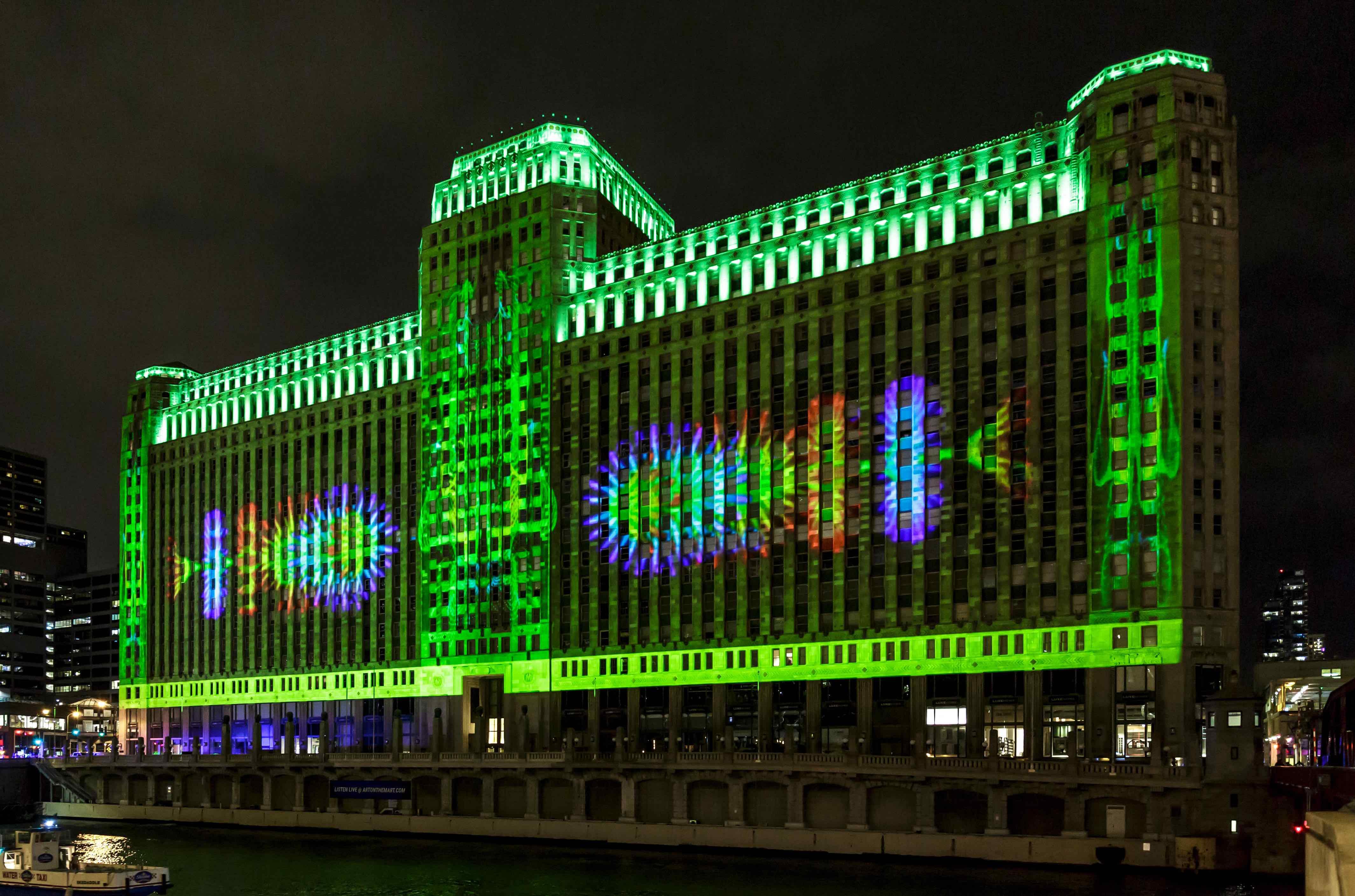 "The Geometry of Thought" by Charles Atlas is one of the Art on the Mart projections that will be displayed New Year's Eve. (Courtesy of the Department of Cultural Affairs and Special Events)