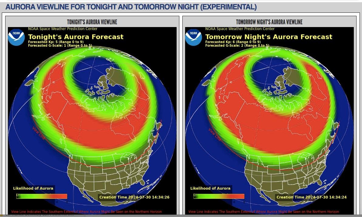 (National Oceanic and Atmospheric Administration Space Weather Prediction Center)