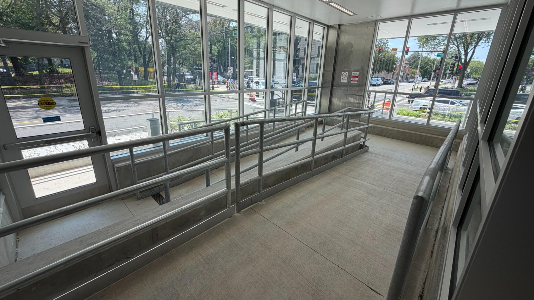 The upgraded Austin Green Line station is part of a broader CTA initiative to make all rail stations fully accessible by 2038. (Eunice Alpasan / WTTW News)
