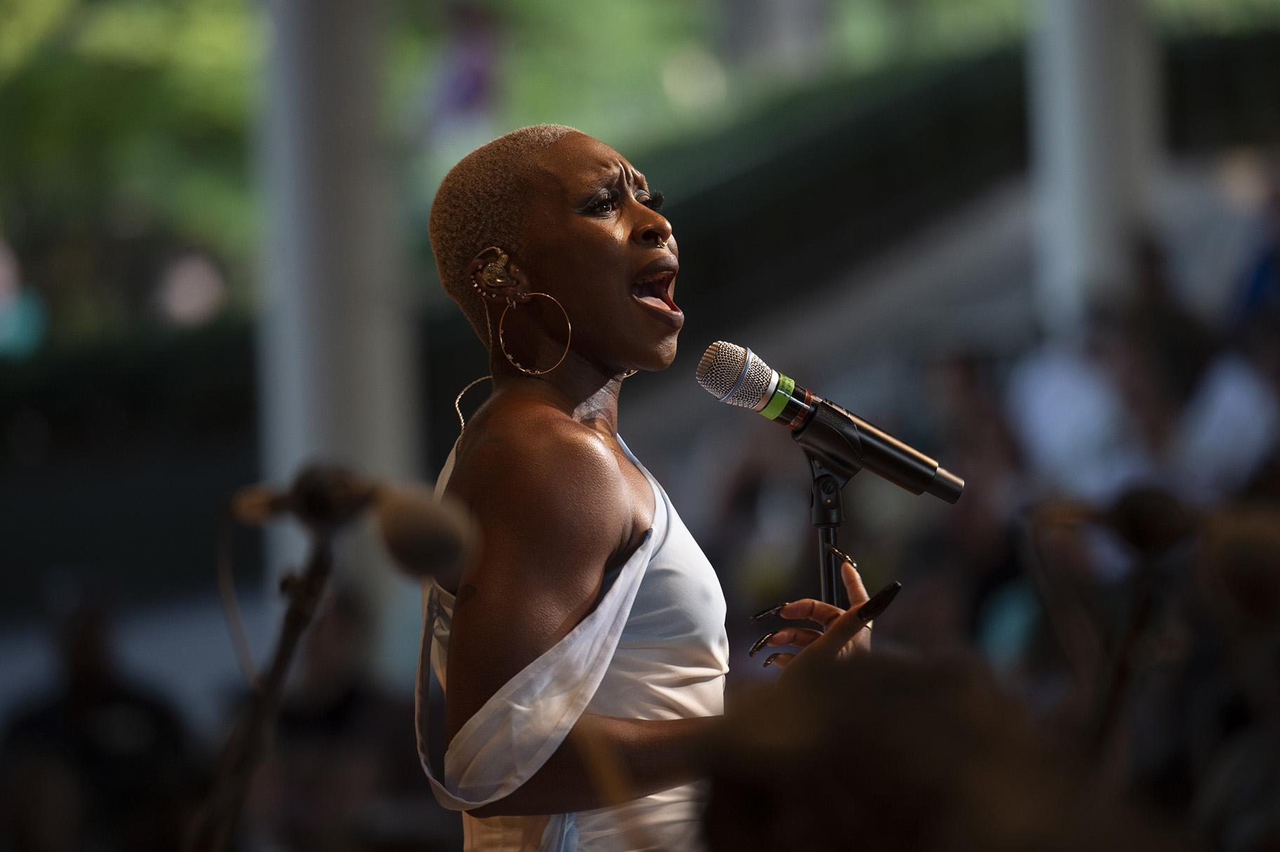 Cynthia Erivo performs at the Ravinia Festival on Sunday, July 19, 2021. (Credit: BQ21 CSO)