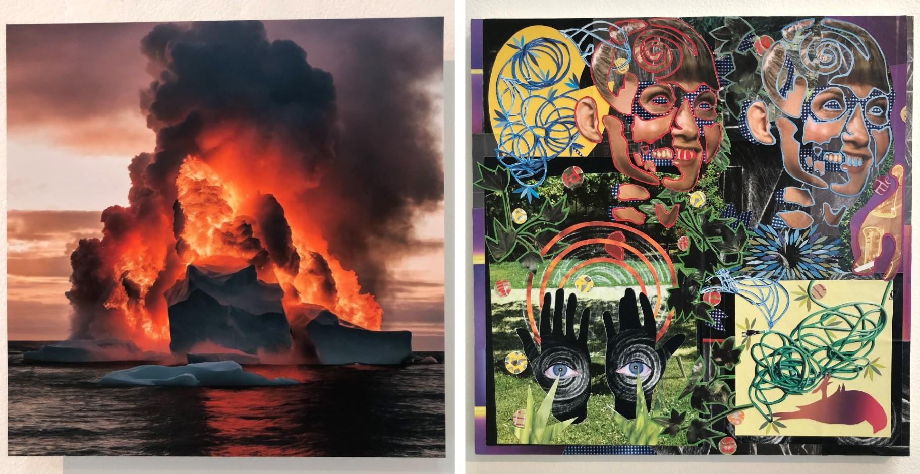 Art on display in the “RE-BOP!” exhibition at the Beverly Arts Center. (Marc Vitali / WTTW News)