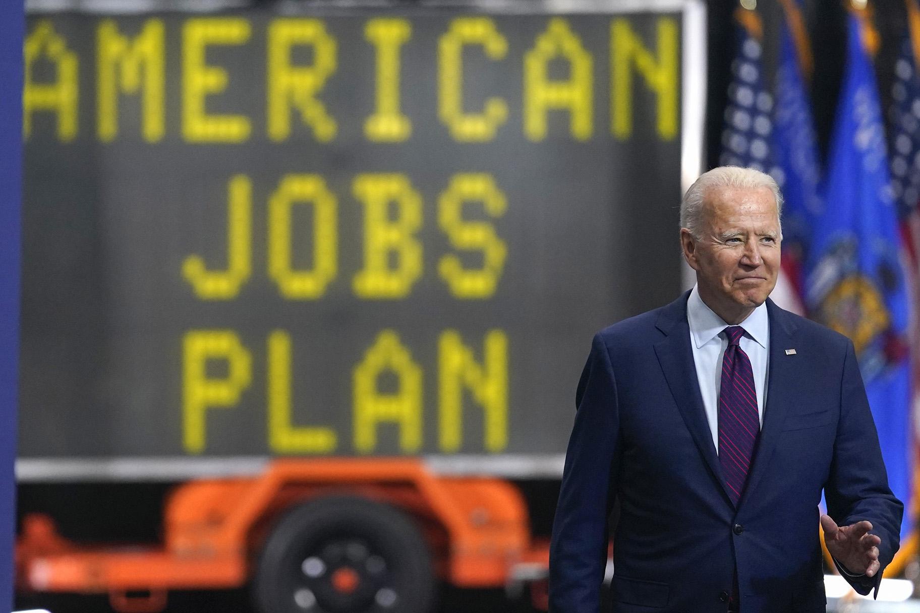 President Joe Biden arrives to speak about infrastructure spending at the La Crosse Municipal Transit Authority, Tuesday, June 29, 2021, in La Crosse, Wis. (AP Photo / Evan Vucci)