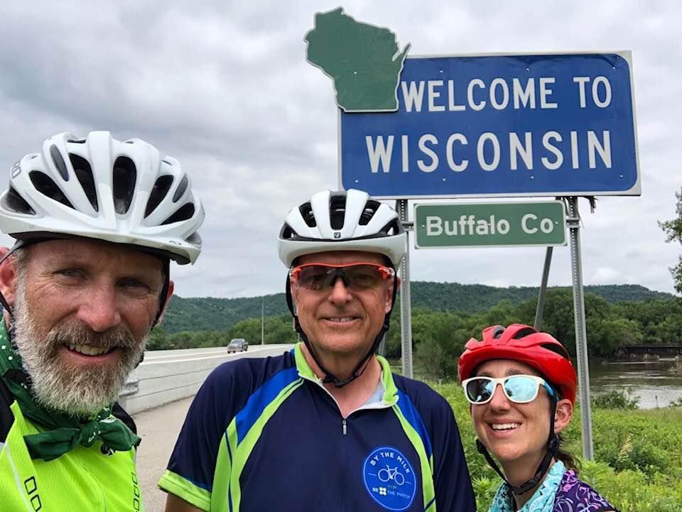 Fort Collins, Colorado residents Bob Houser (from left) and Bob Falkenberg are cycling across the country with Washington, D.C. resident Annie Lipsitz to raise funds for Be the Match, a nonprofit that helps patients who need bone marrow or umbilical cord transplants. (Bob Houser / Facebook)