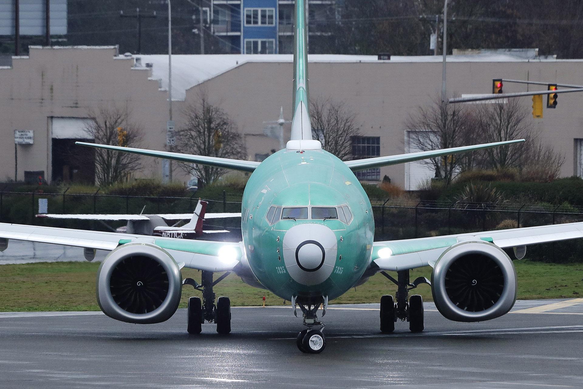 In this Dec. 11, 2019, file photo, a Boeing 737 Max airplane being built for Norwegian Air International turns as it taxis for take off for a test flight at Renton Municipal Airport in Renton, Washington. (AP Photo / Ted S. Warren, File)