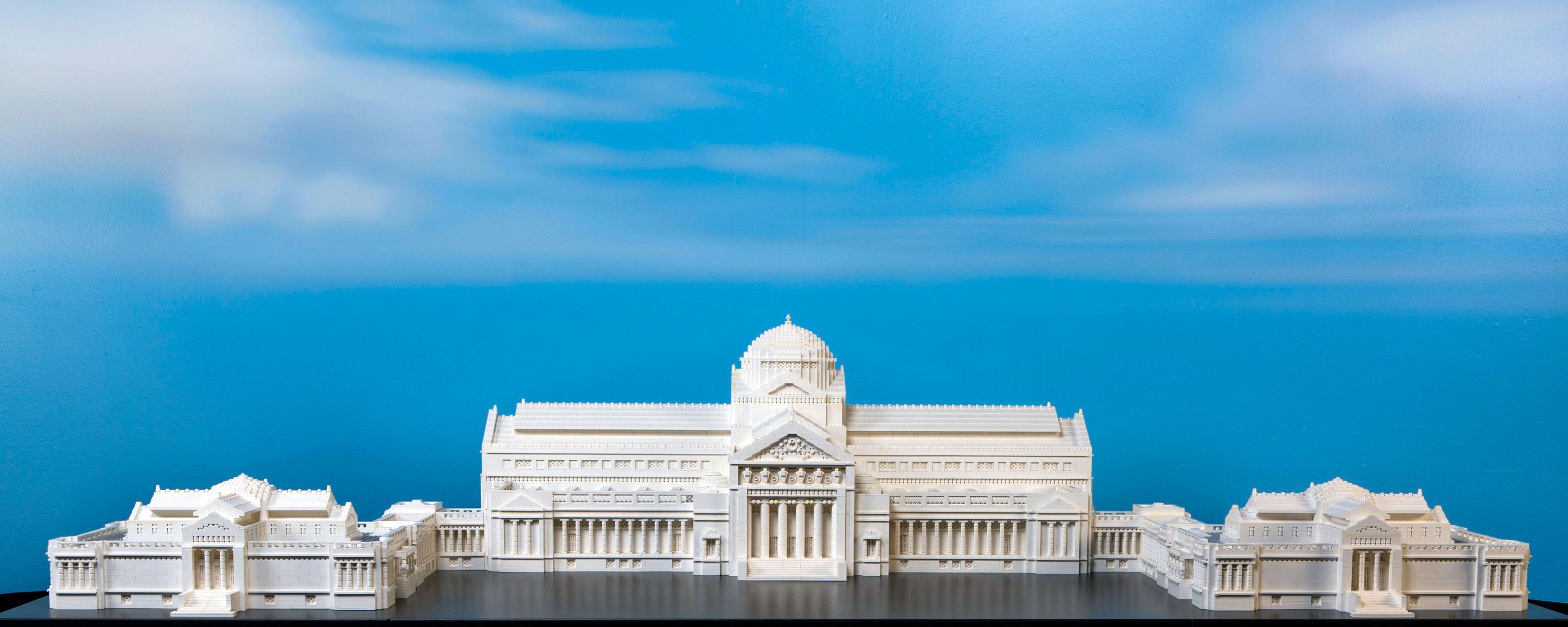 Adam Reed Tucker built a Lego model of the Museum of Science and Industry as its original building: the Palace of Fine Arts. (J.B. Spector / Museum of Science and Industry)