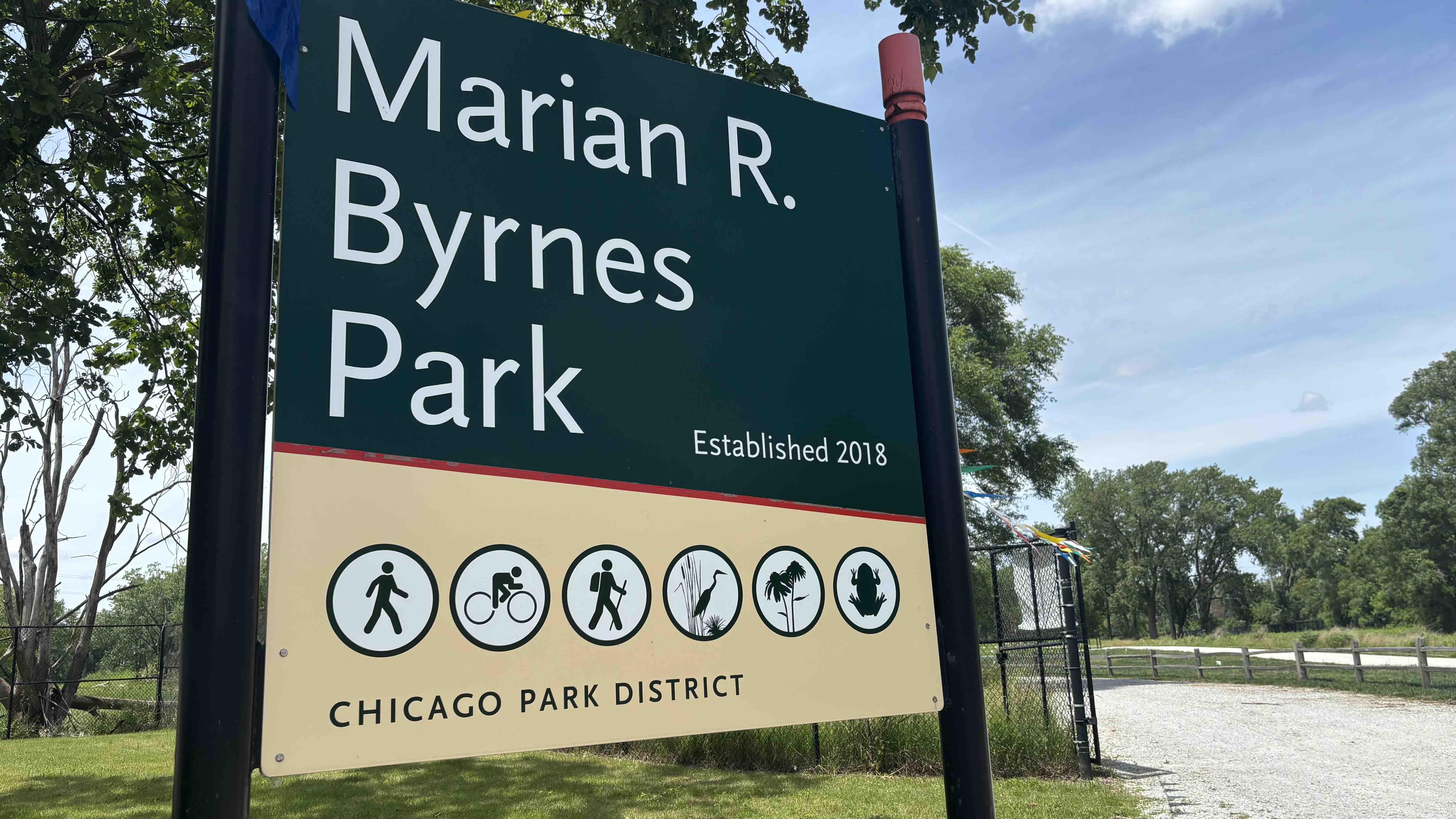 Environmental and community activist Marian Byrnes fought to save this land from development and now the park is named in her honor. (Patty Wetli / WTTW News)