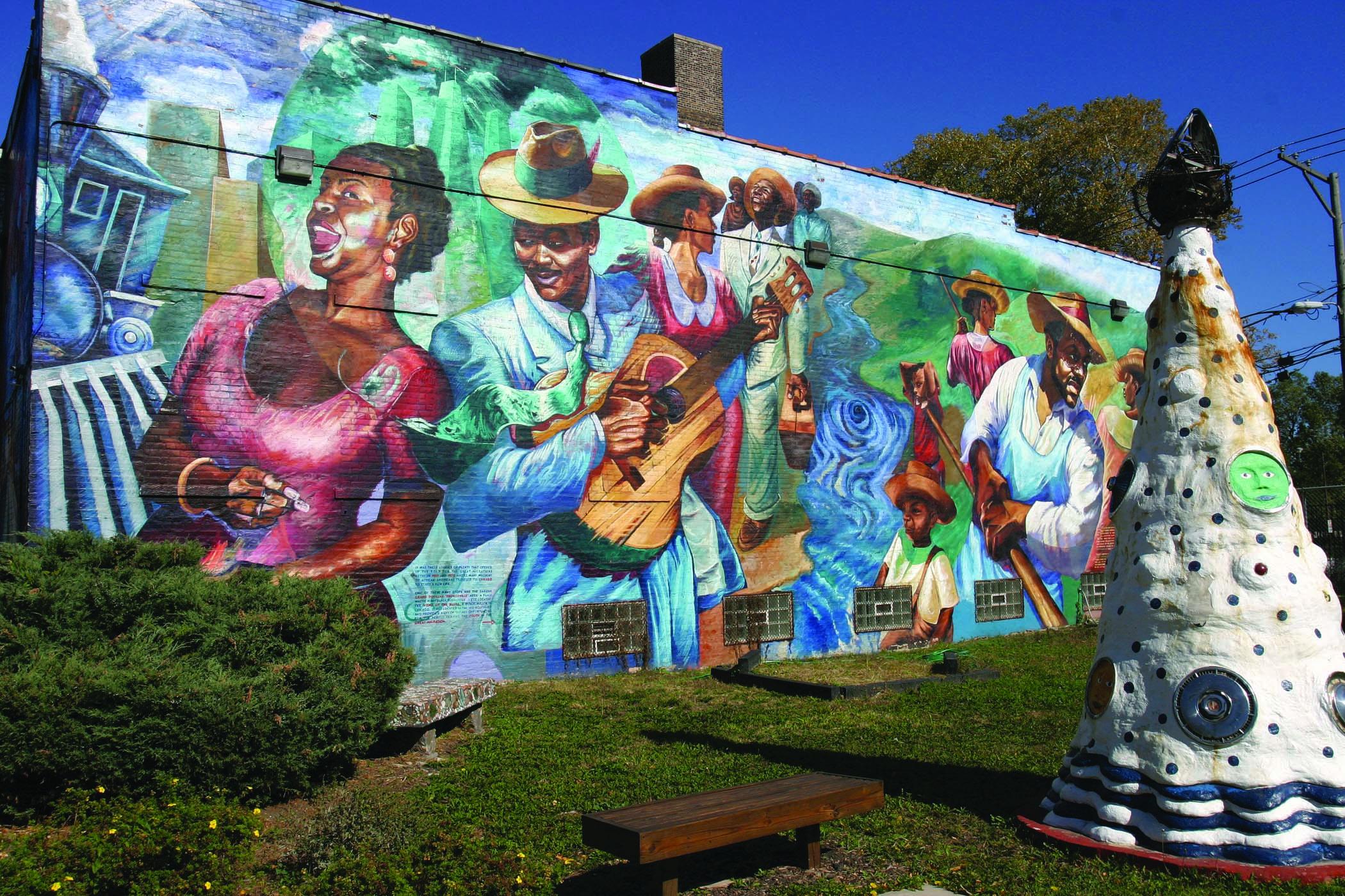 The 50x50 Neighborhood Arts Project aims to bring more public art to all of Chicago's neighborhoods, including murals like this one in Bronzeville. (Courtesy of the City of Chicago)