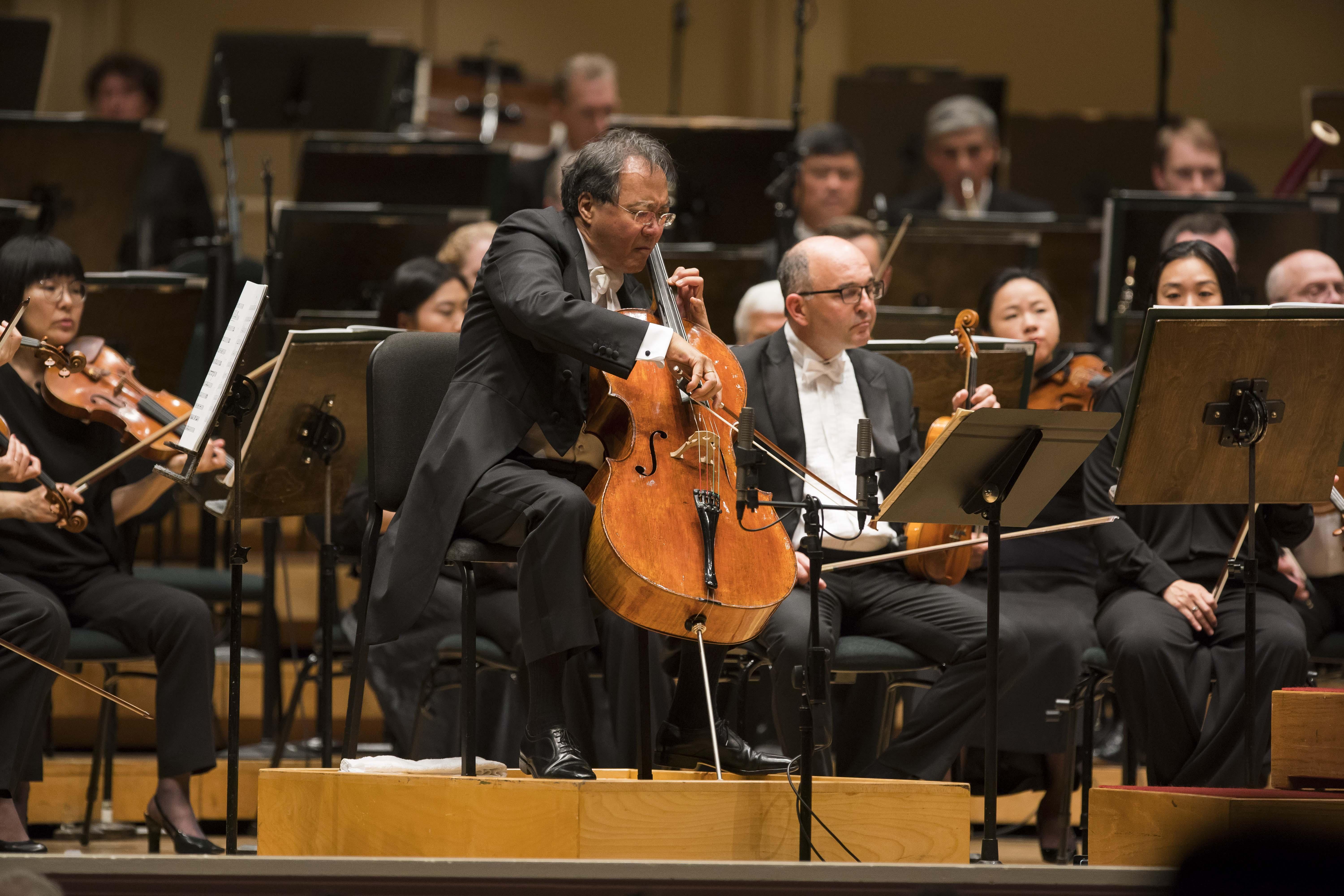 Yo-Yo Ma is soloist with Music Director Riccardo Muti and the CSO in Shostakovich’s Cello Concerto No. 2. (Credit: Todd Rosenberg Photography)