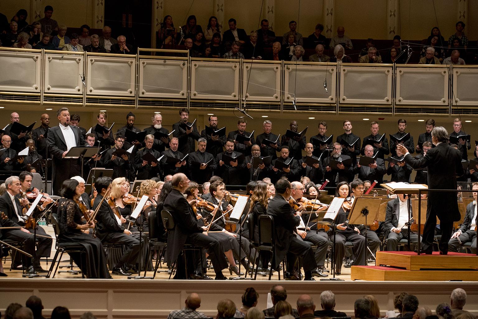 Zell Music Director Riccardo Muti leads the CSO in its first subscription concert of the season featuring Shostakovich’s Symphony No. 13 (“Babi Yar”). (Photo credit: Todd Rosenberg)