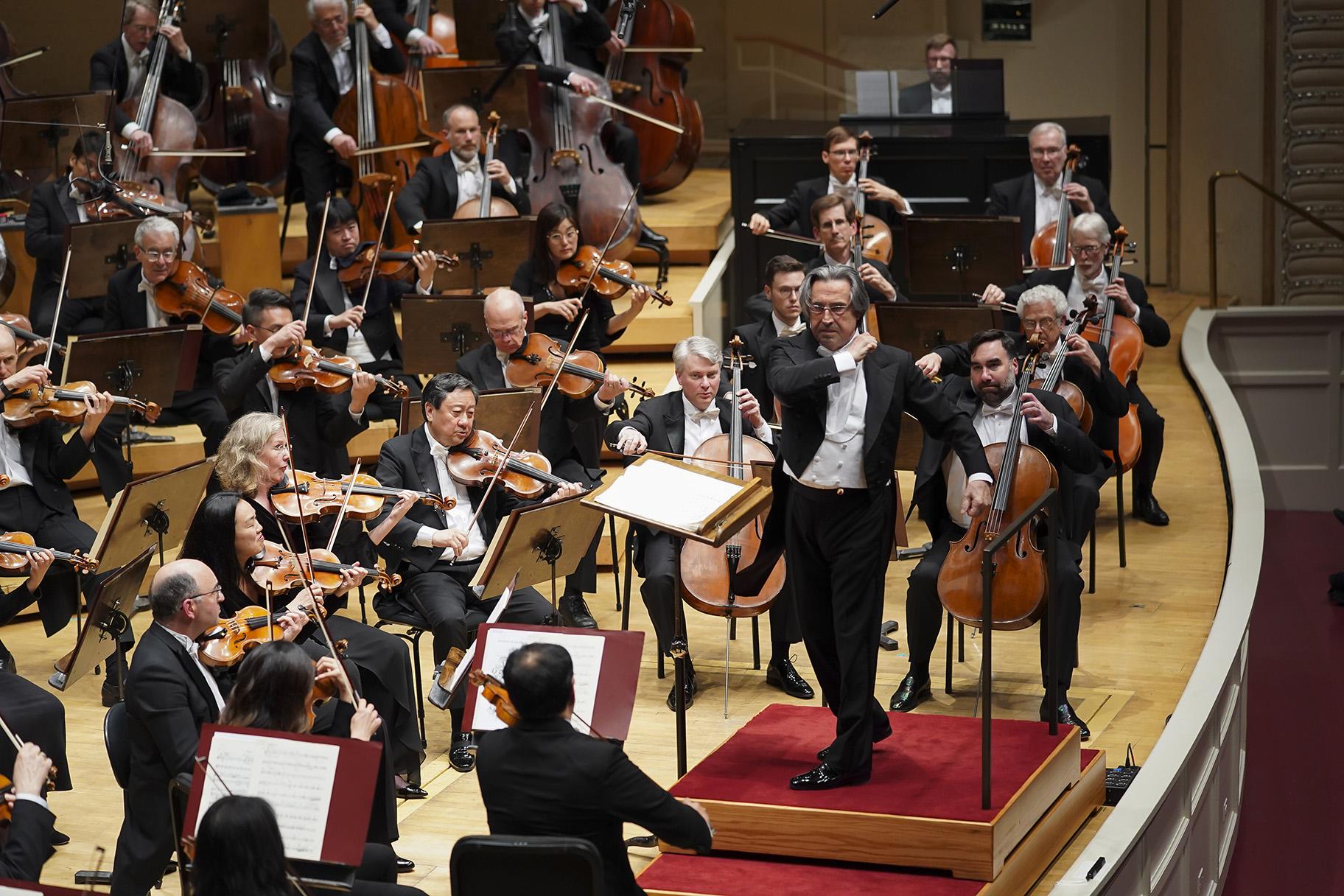 Music Director Riccardo Muti leads the CSO in Respighi’s “Pines of Rome.” (Photo © Todd Rosenberg)