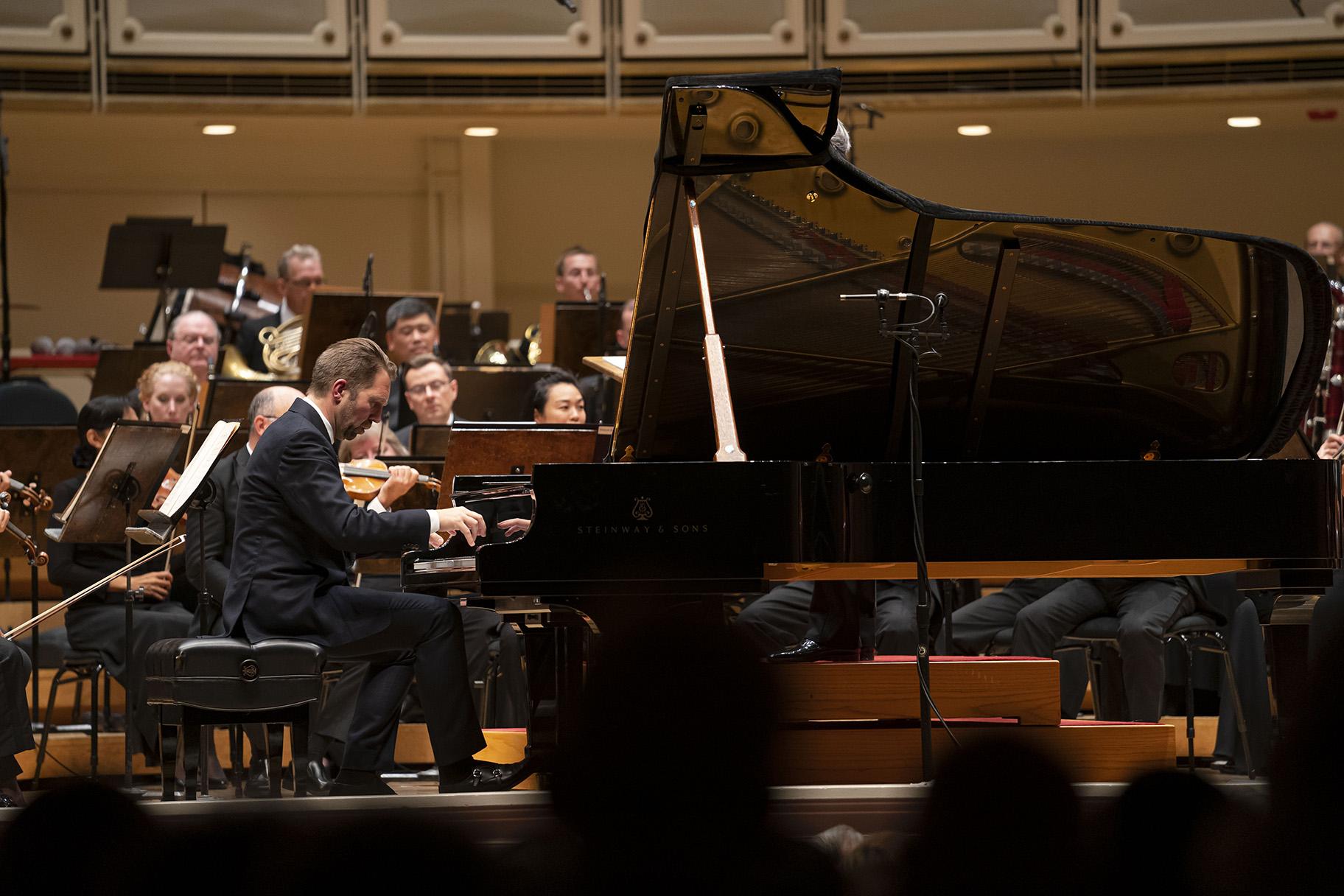 Leif Ove Andsnes performs Grieg’s Piano Concerto with the Chicago Symphony Orchestra led by CSO Music Director Riccardo Muti on Sept. 19, 2019, in Orchestra Hall. (Photo by Todd Rosenberg)