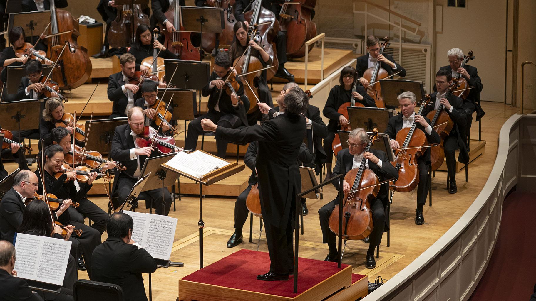 Zell Music Director Riccardo Muti conducts the Chicago Symphony Orchestra in a program featuring Beethoven’s Second and Fifth Symphonies on Feb. 20, 2020. (Credit: Todd Rosenberg)