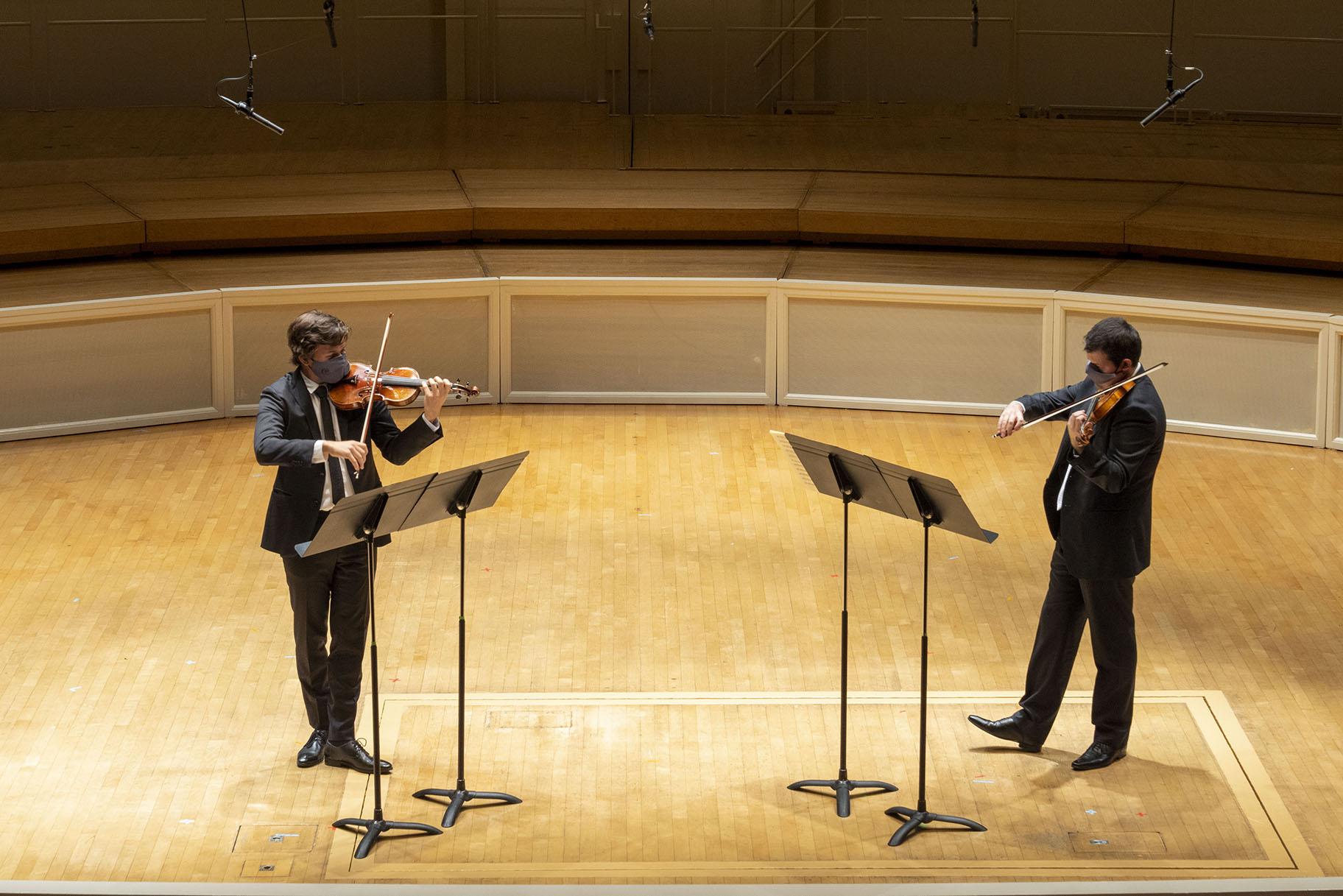 Matous Michal, left, and Simon Michal performing the Joseph Bologne duo featured in Episode 3. (Credit: Todd Rosenberg Photography)