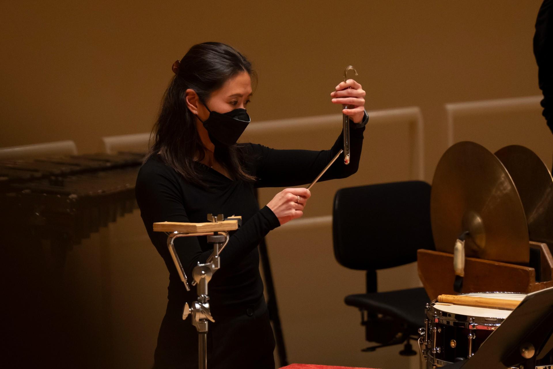 Chicago Symphony Orchestra Principal Percussionist Cynthia Yeh performs a program featuring Tchaikovsky’s Suite from “Swan Lake” on Jan. 20, 2022. (Credit: Todd Rosenberg Photography)