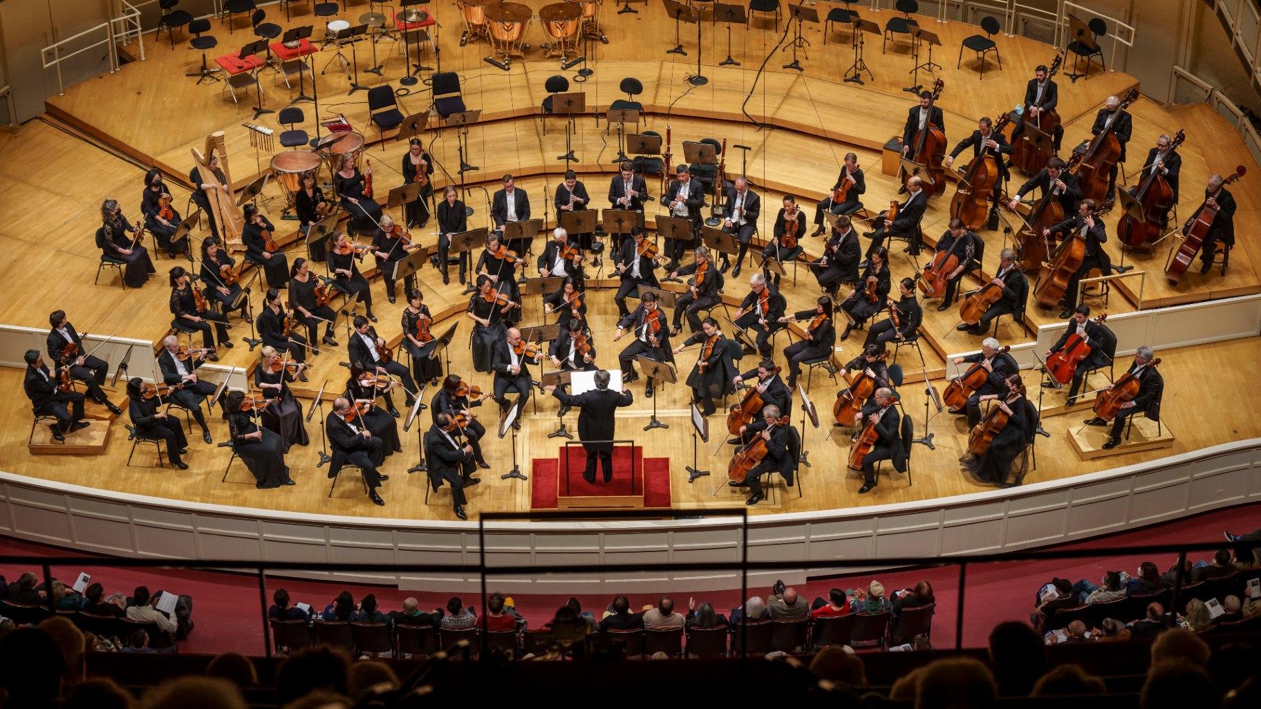 Music director emeritus for life Riccardo Muti led the CSO in the world premiere of “The Triumph of the Octagon,” a CSO commission by composer Philip Glass, on Sept. 28, 2023. (Todd Rosenberg)