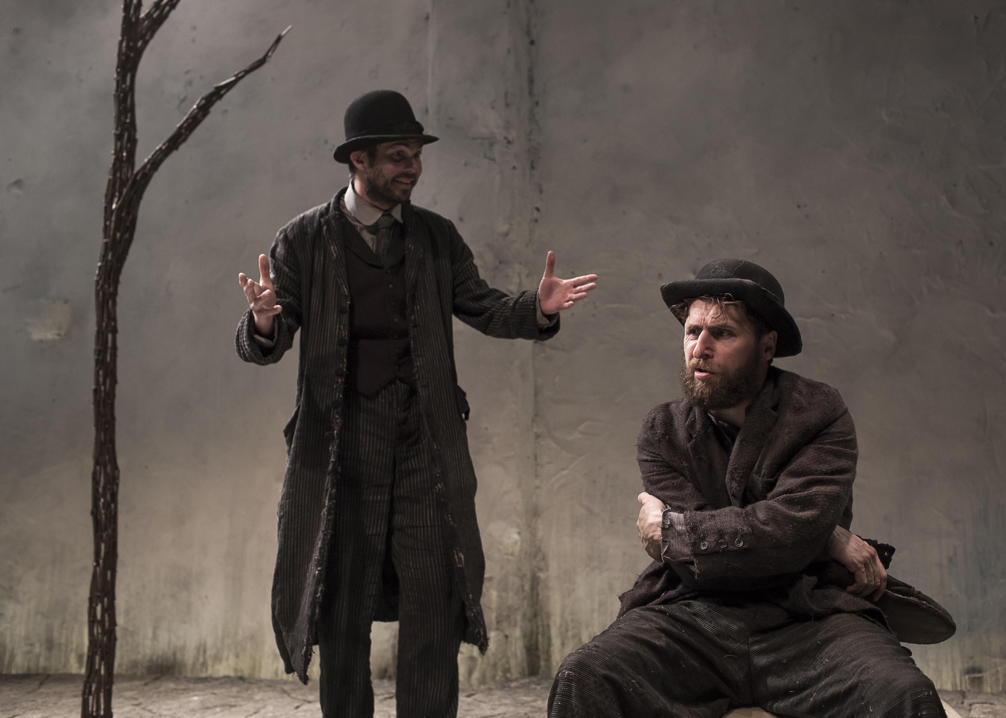 Marty Rea and Aaron Monaghan in “Waiting for Godot.” (Photo by Matthew Thompson)