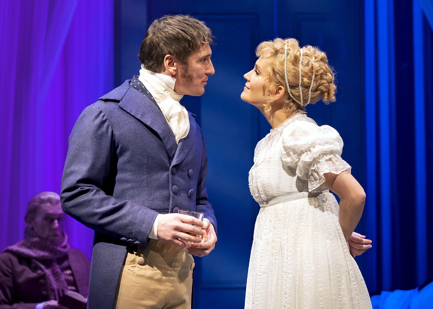 Lora Lee Gayer and Brad Standley in Chicago Shakespeare Theater’s production of “Emma.” (Photo by Liz Lauren)