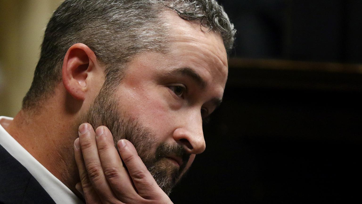 Jeremy Stayton testifies on Wednesday, Sept. 26, 2018. (John J. Kim / Chicago Tribune / Pool)