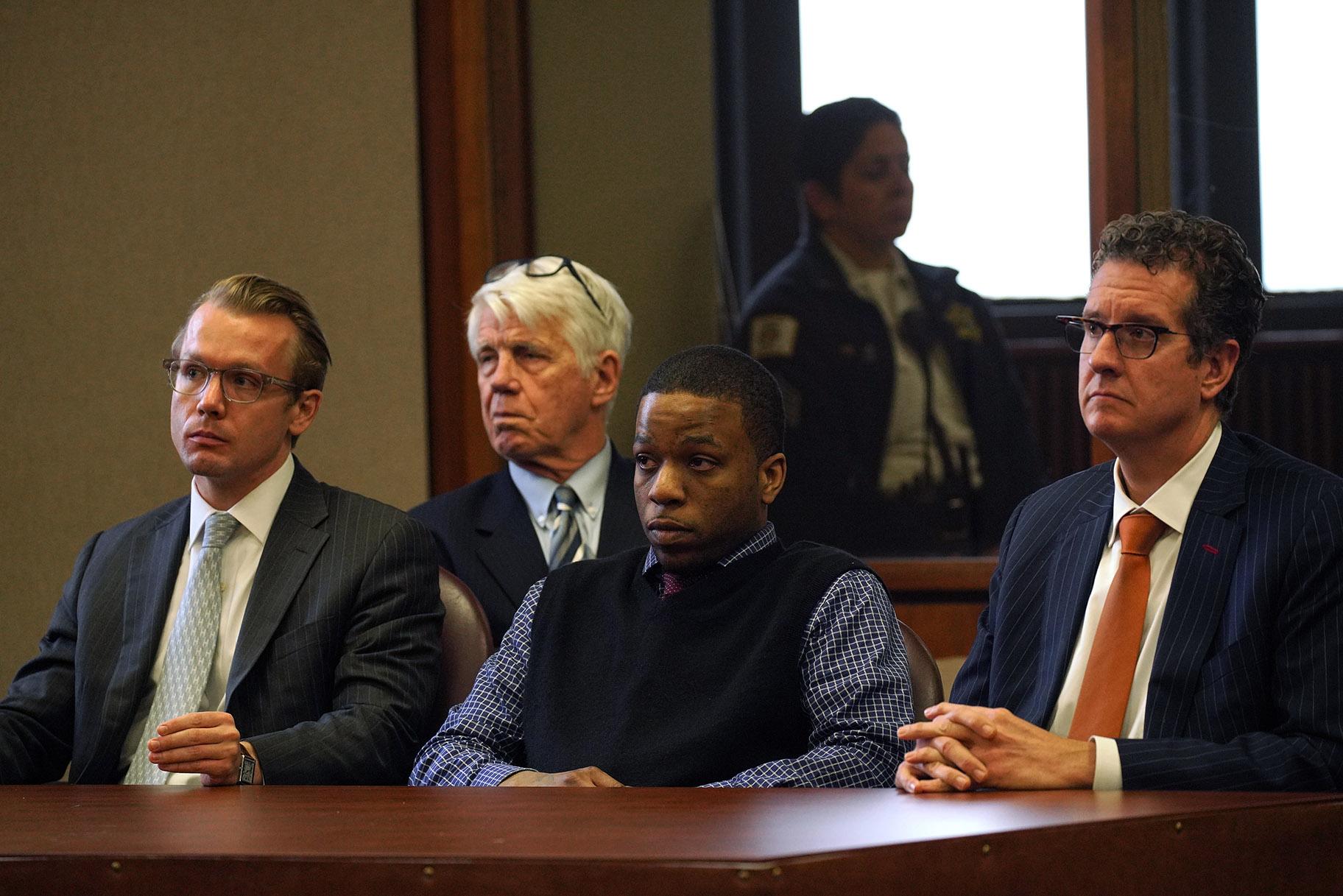 Corey Morgan is found guilty of first-degree murder for the killing of 9-year-old Tyshawn Lee during his trial at the Leighton Criminal Court Building in Chicago on Friday, Oct. 4, 2019. (E. Jason Wambsgans / Chicago Tribune / pool)