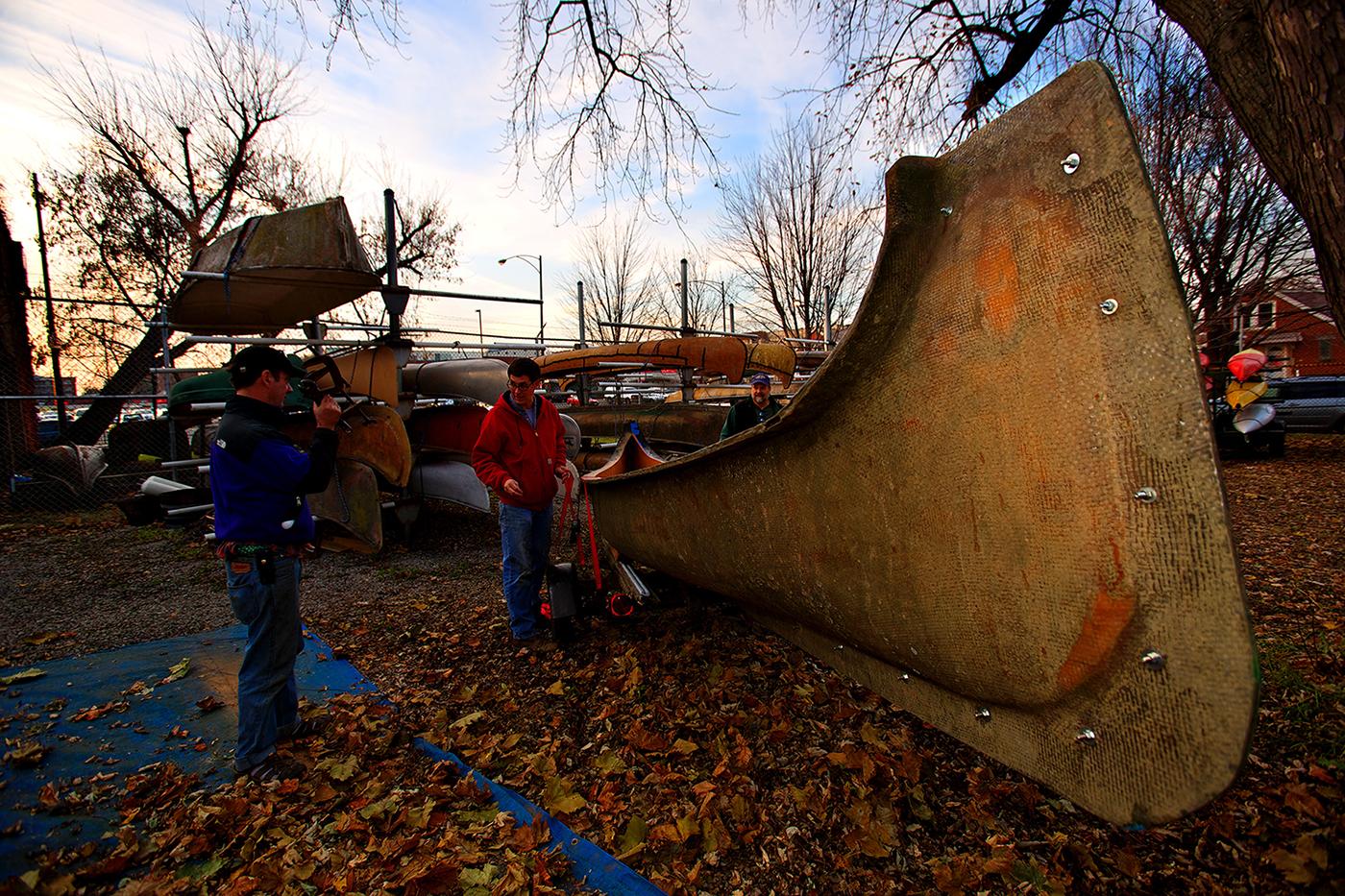 Ralph Frese recreated canoes used by North American explorers, like the one pictured here. (Octane Rich Media) 