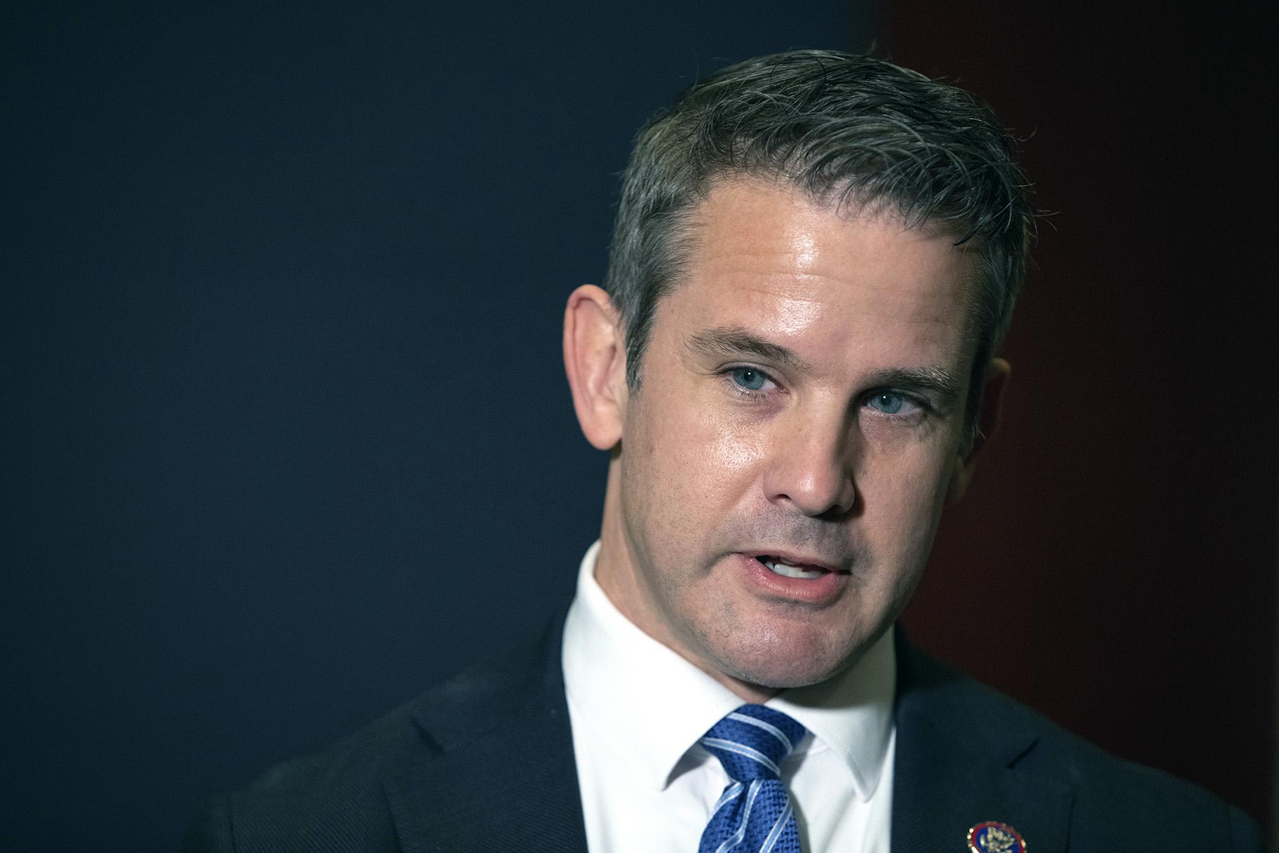 In this May 12, 2021 file photo, Rep. Adam Kinzinger, R-Ill., speaks to the media at the Capitol in Washington. (AP Photo / Amanda Andrade-Rhoades, File)
