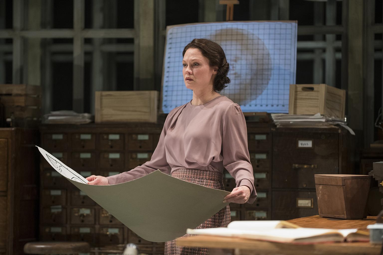 Chaon Cross plays Dr. Rosalind Franklin in Anna Ziegler’s “Photograph 51” at Court Theatre. (Photo by Michael Brosilow)