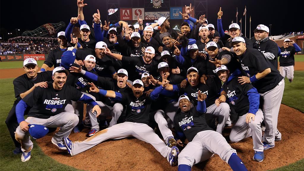 Chicago Cubs celebrate after winning Major League Baseball World Series