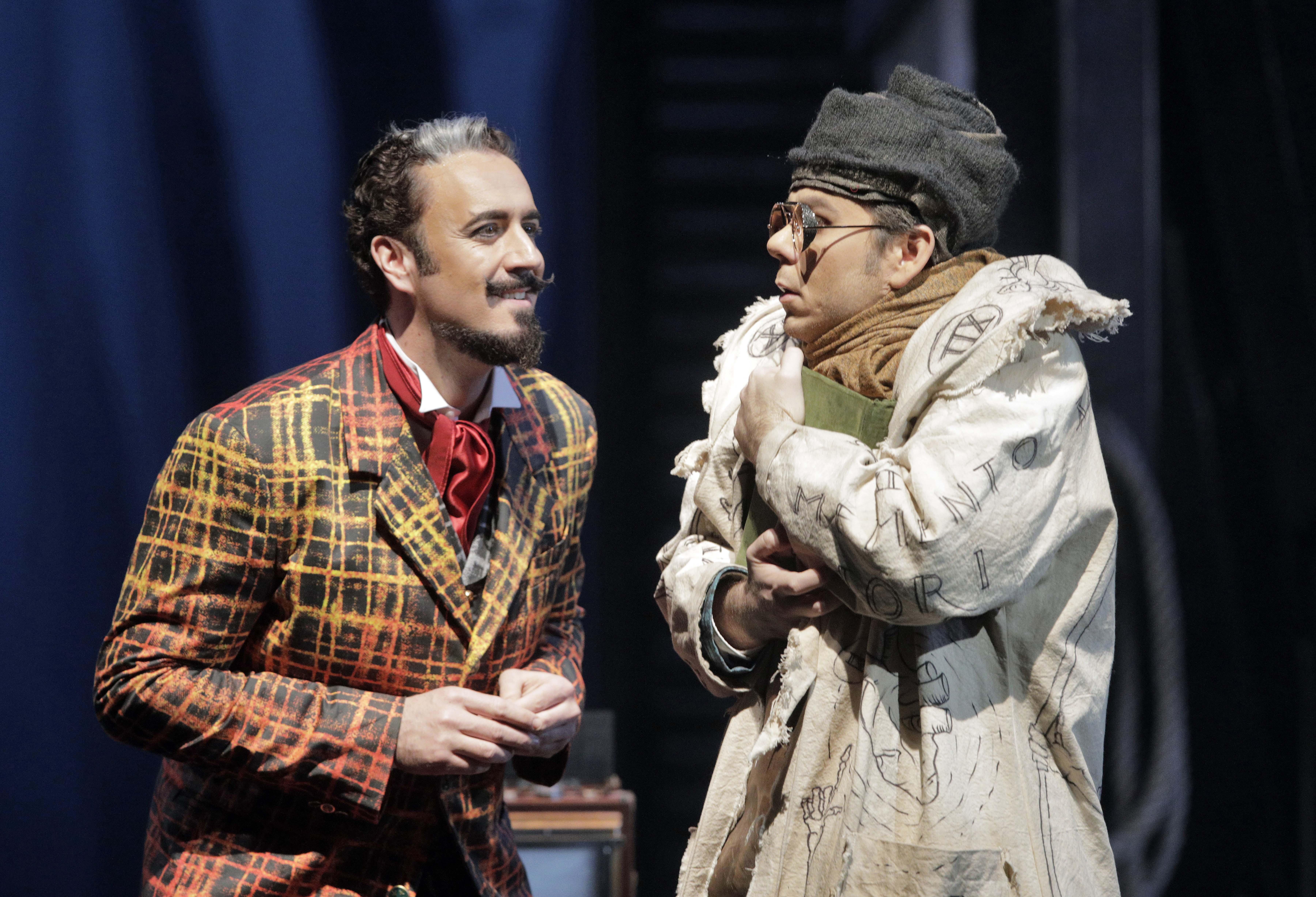 Christian Van Horn and Benjamin Bernheim in “Faust” at Lyric Opera of Chicago. (Credit: Cory Weaver)