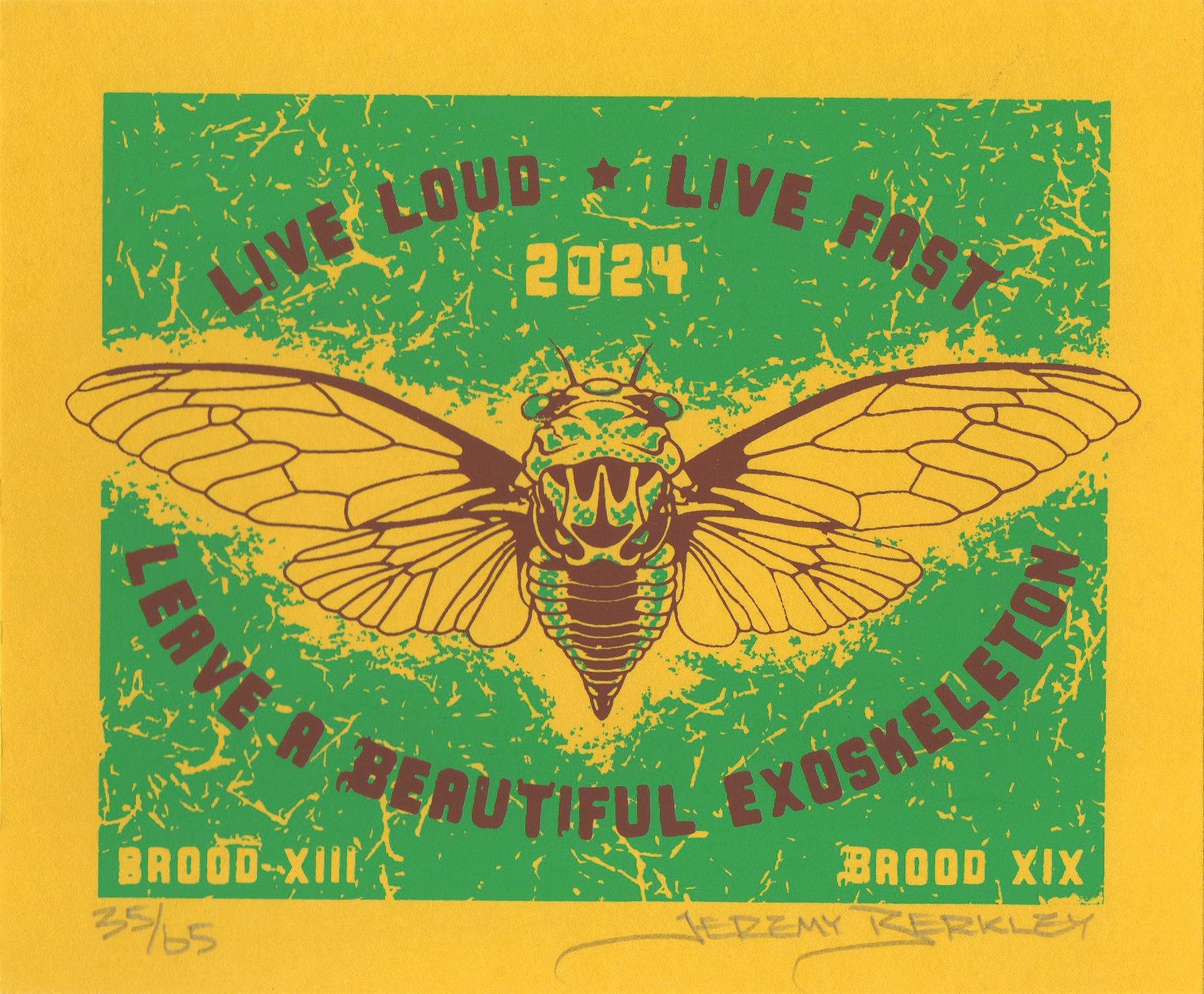 Jeremy Berkley of East Peoria won the adults’ best of printmaking for “Live Loud.” (Jeremy Berkley)