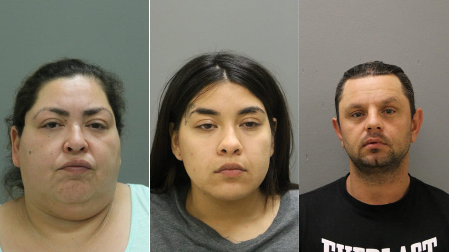 Clarisa Figueroa, left, Desiree Figueroa, center, and Piotr Bobak (Chicago Police Department)