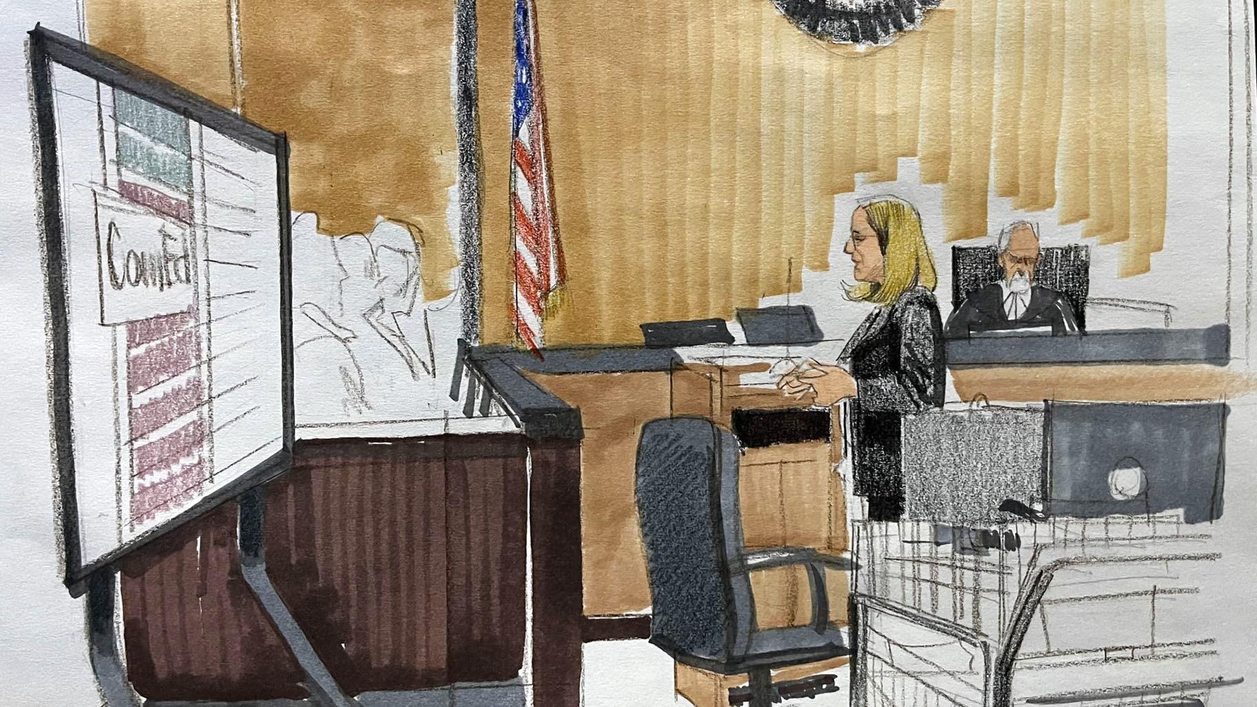 Assistant U.S. Attorney Julia Schwartz delivers closing arguments on Wednesday, Jan. 22, 2025. (WTTW News)