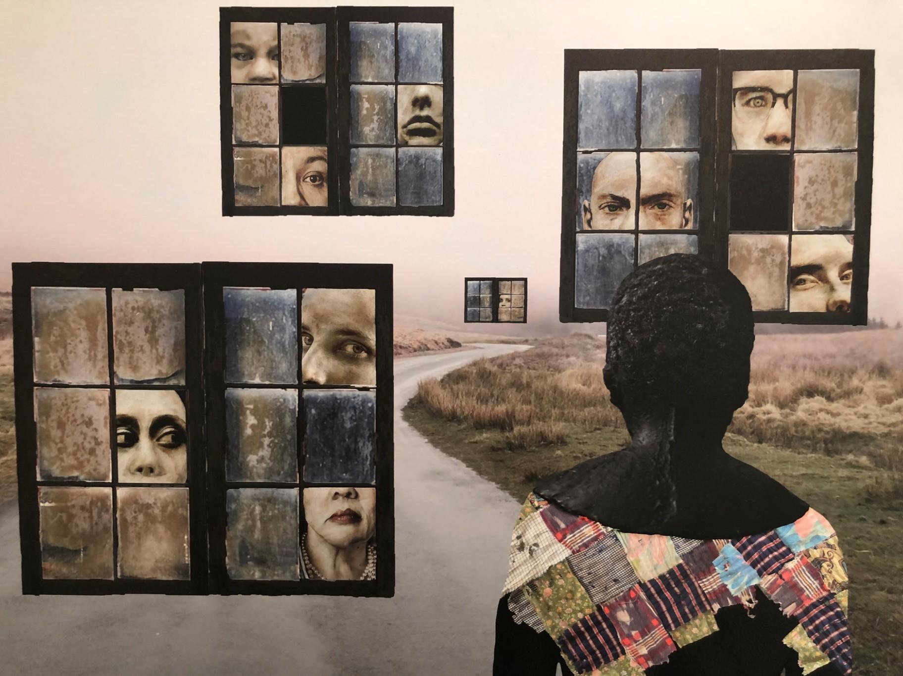 Art on display in the “RE-BOP!” exhibition at the Beverly Arts Center. (Marc Vitali / WTTW News)