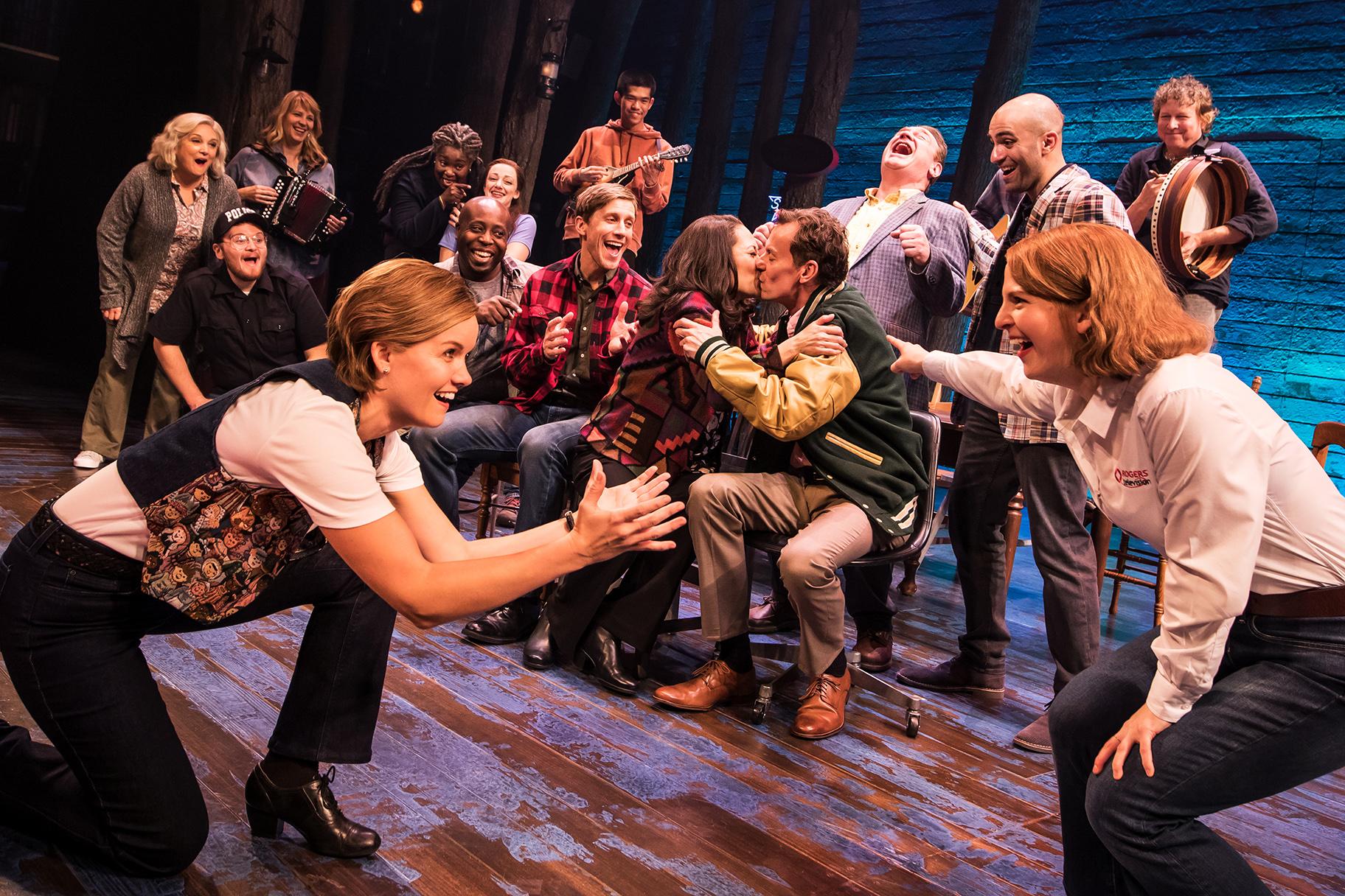 Hit Broadway musical “Come From Away” runs through Aug. 18 at the Cadillac Palace Theatre. (Photo Credit: Matthew Murphy)
