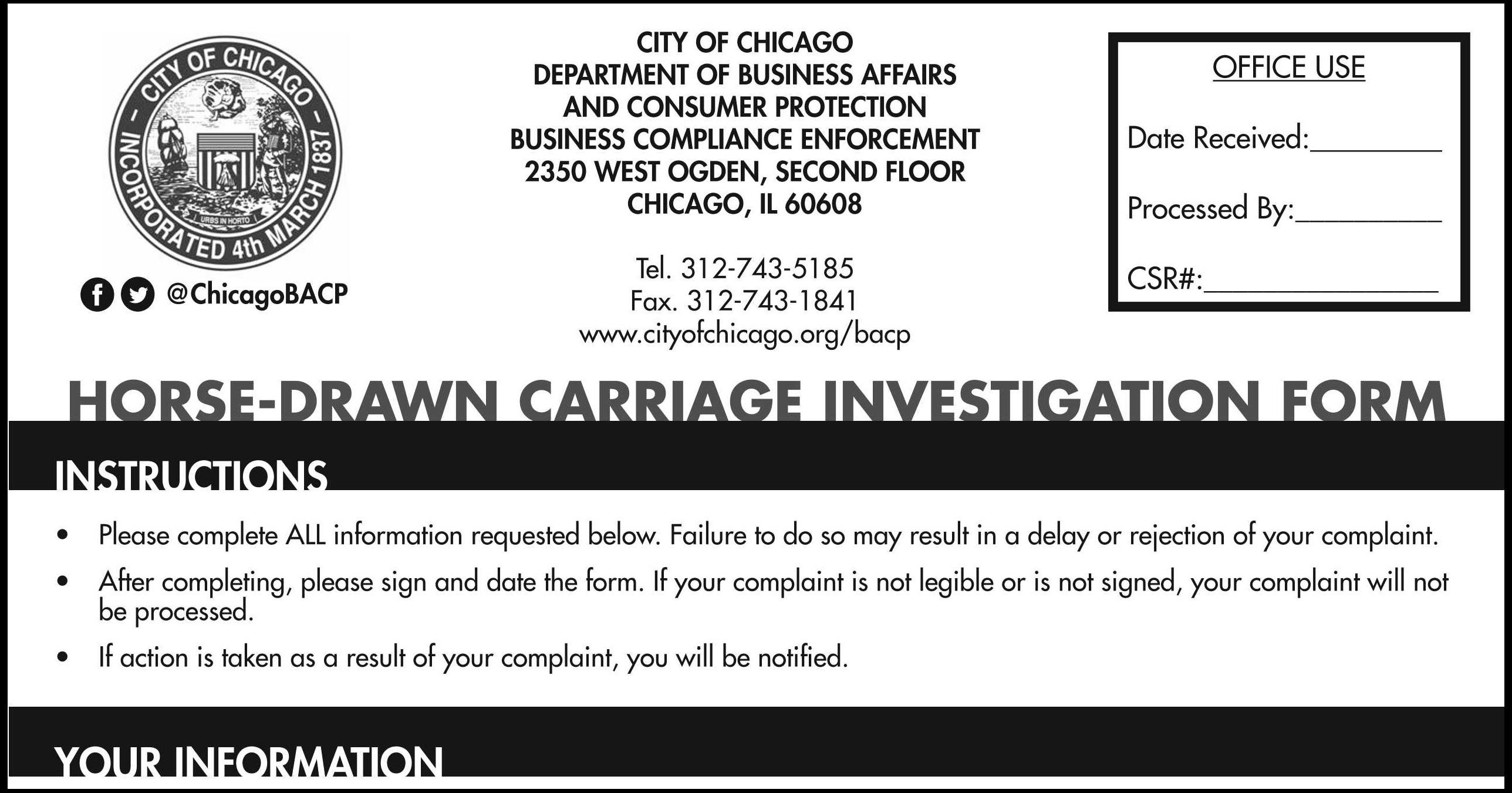 Complaints filed by Chicago Alliance for Animals have coincided with a spike in violations against horse-drawn carriage operators. (Chicago Business Affairs and Consumer Protection)