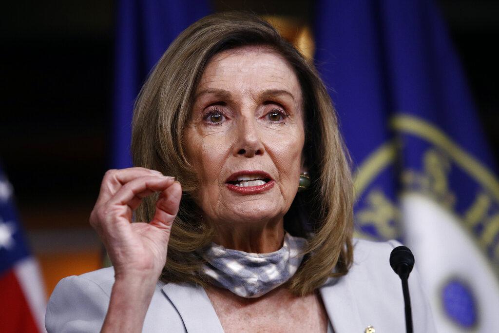 House Speaker Nancy Pelosi of Calif., speaks during a news conference on Capitol Hill in Washington, Thursday, Aug. 13, 2020. (AP Photo / Patrick Semansky)