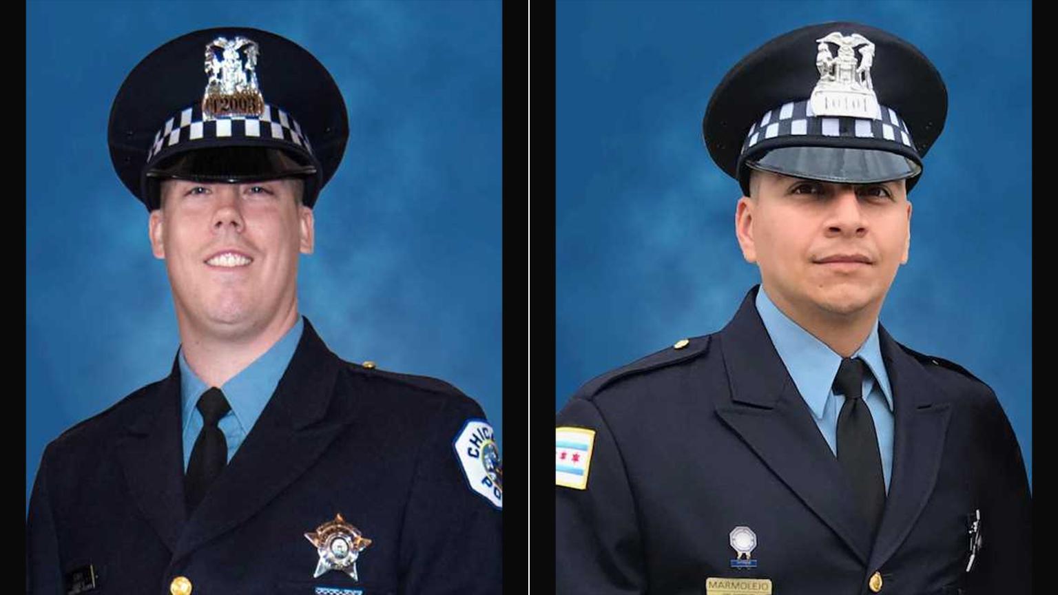 Chicago police Officers Conrad Gary, left, and Eduardo Marmolejo (Courtesy of the Chicago Police Department)