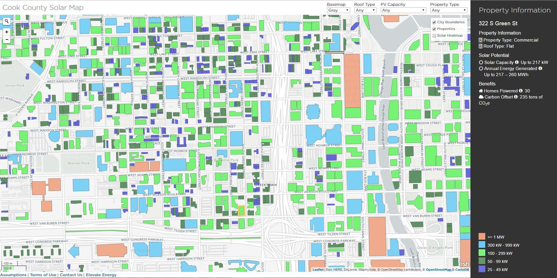 Cook County Solar Map (Elevate Energy)