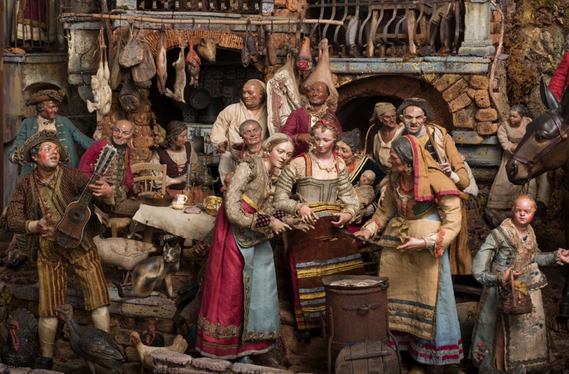 A scene from the Neapolitan crèche at the Art Institute of Chicago. (Courtesy of the Art Institute of Chicago)